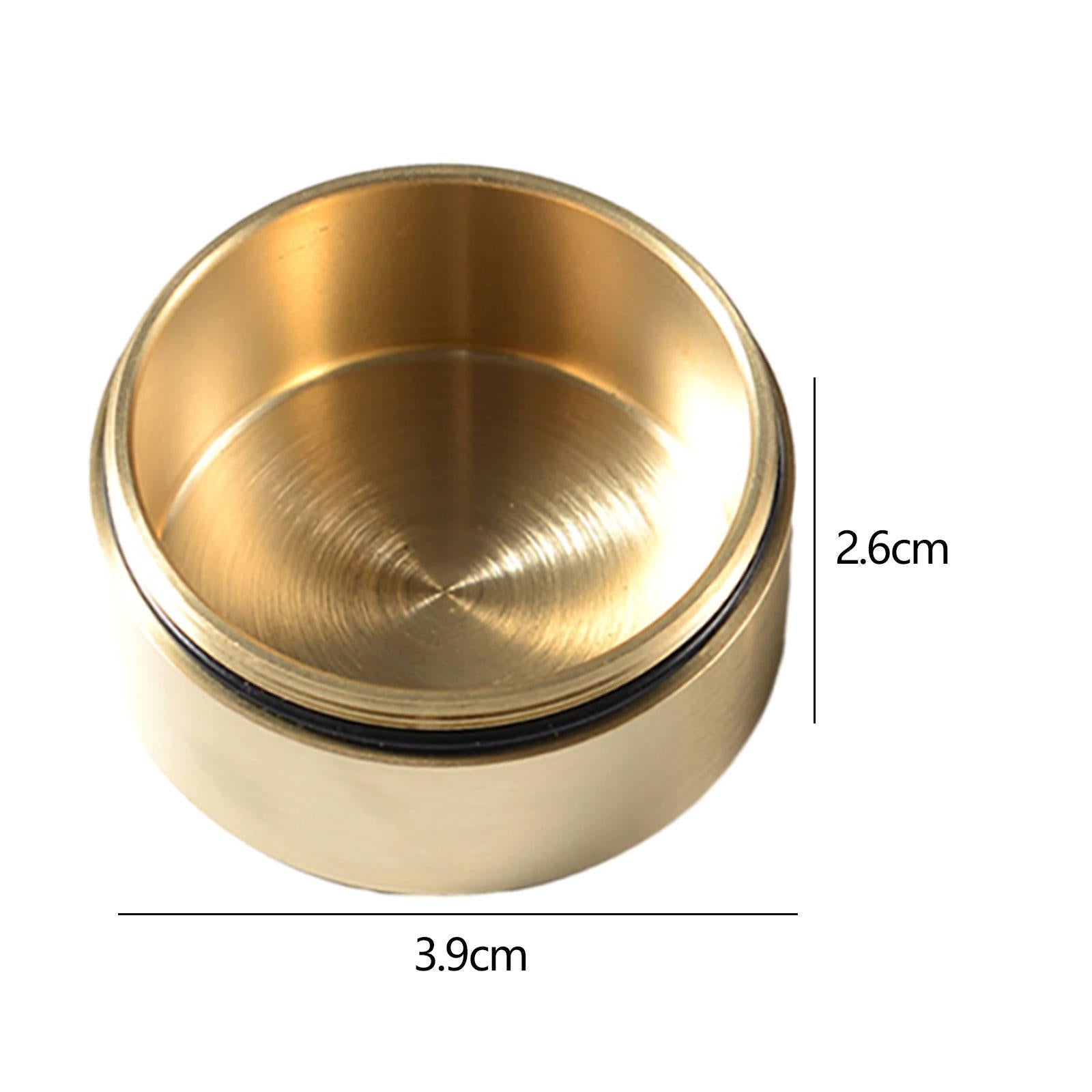 Brass Pill Case Metal Dustproof Coins Round Pill Box for Pill Camping Working