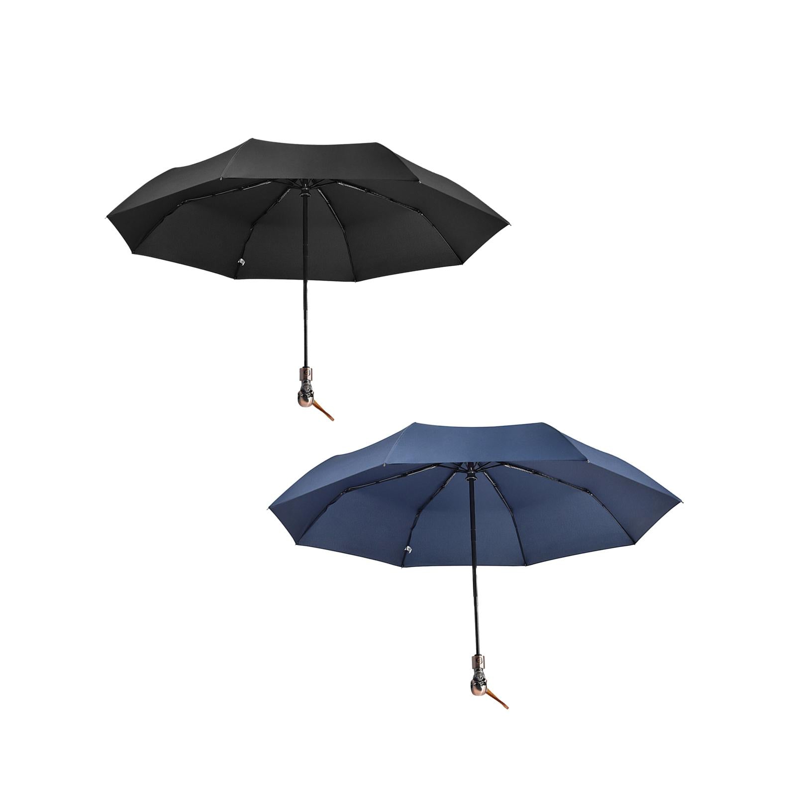 Skull Folding Umbrella Umbrella for Sun Rain for Summer Beach Travel Outdoor black