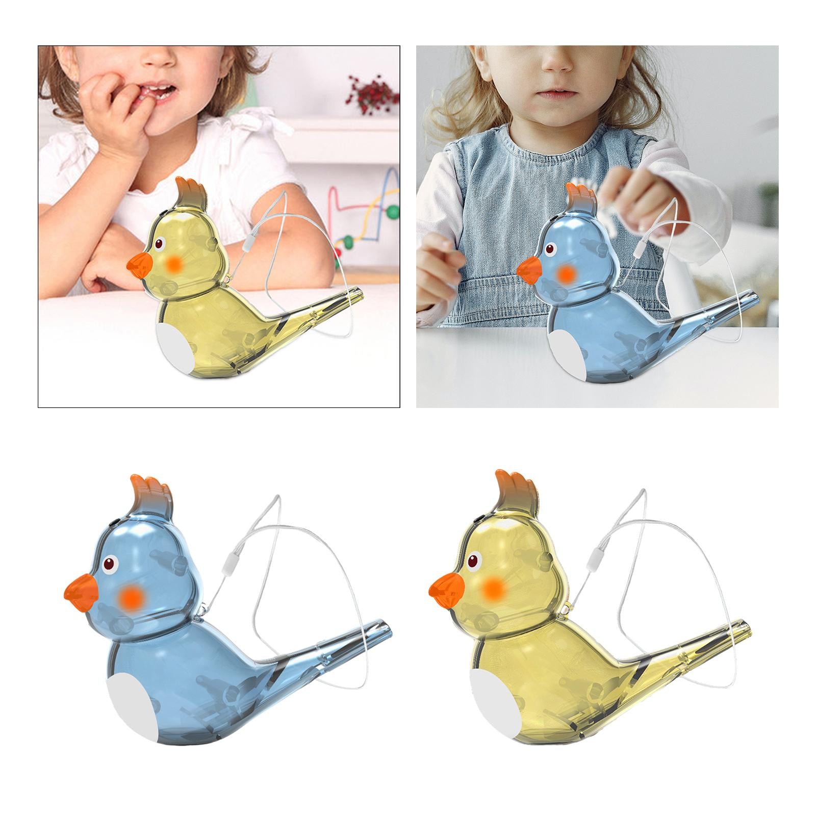 Bird Water Whistle with Hanging Rope for Holiday Fillers Party Supplies Blue