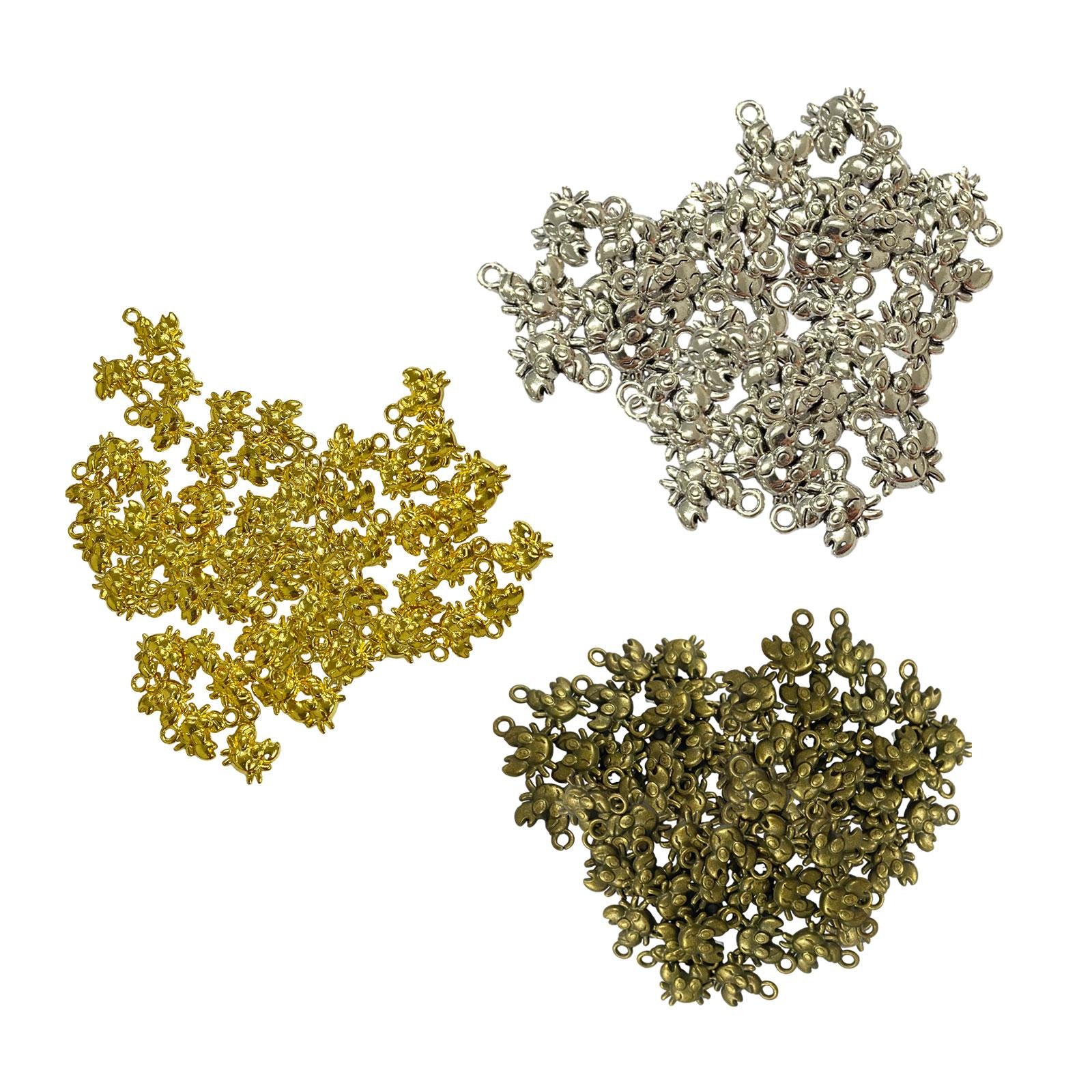 50 Pieces Jewelry DIY Charms for DIY Crafting Handmade Crafts Jewelry Making Silver
