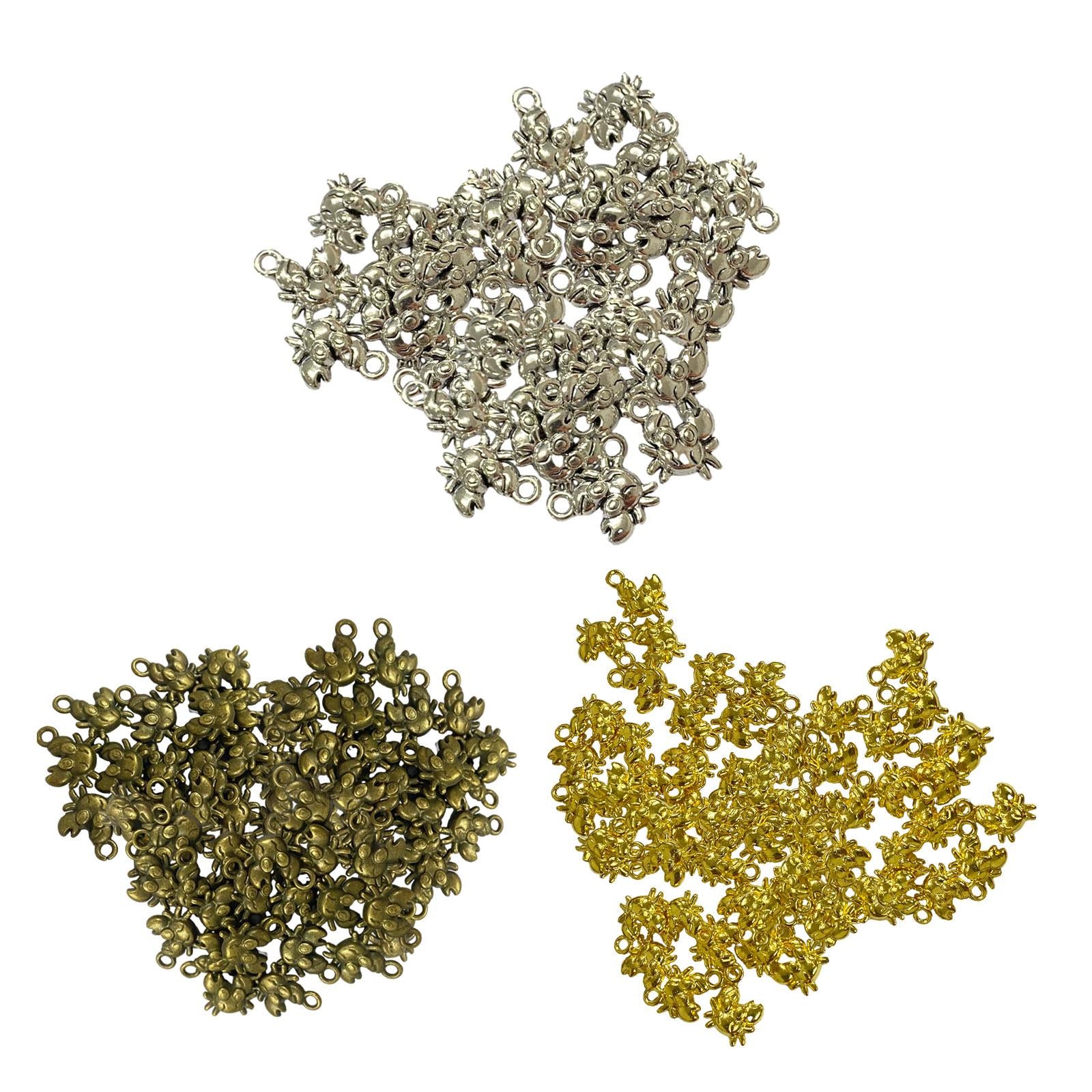 50 Pieces Jewelry DIY Charms for DIY Crafting Handmade Crafts Jewelry Making Silver