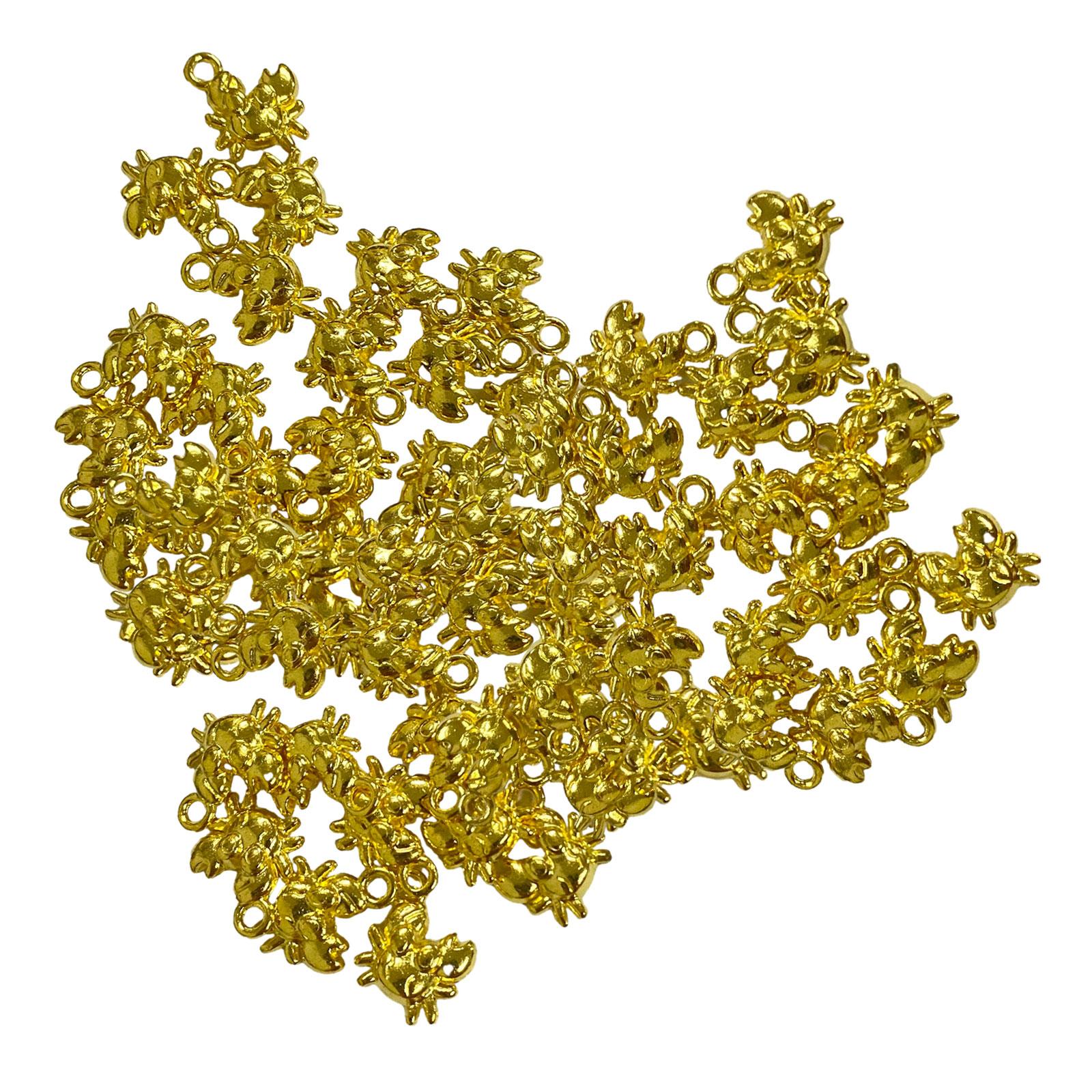 50 Pieces Jewelry DIY Charms for DIY Crafting Handmade Crafts Jewelry Making Golden