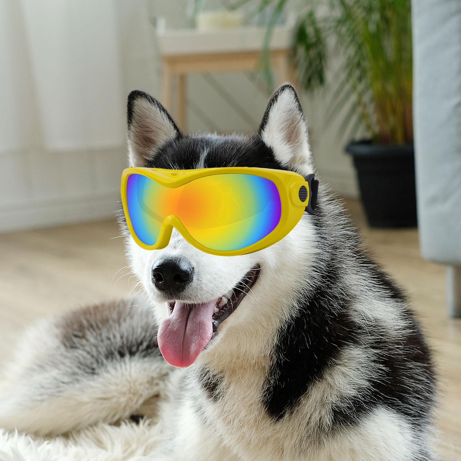 Pet Eyewear Dog Sunglasses for Dust Protection Sun Protection Eye Protection yellow