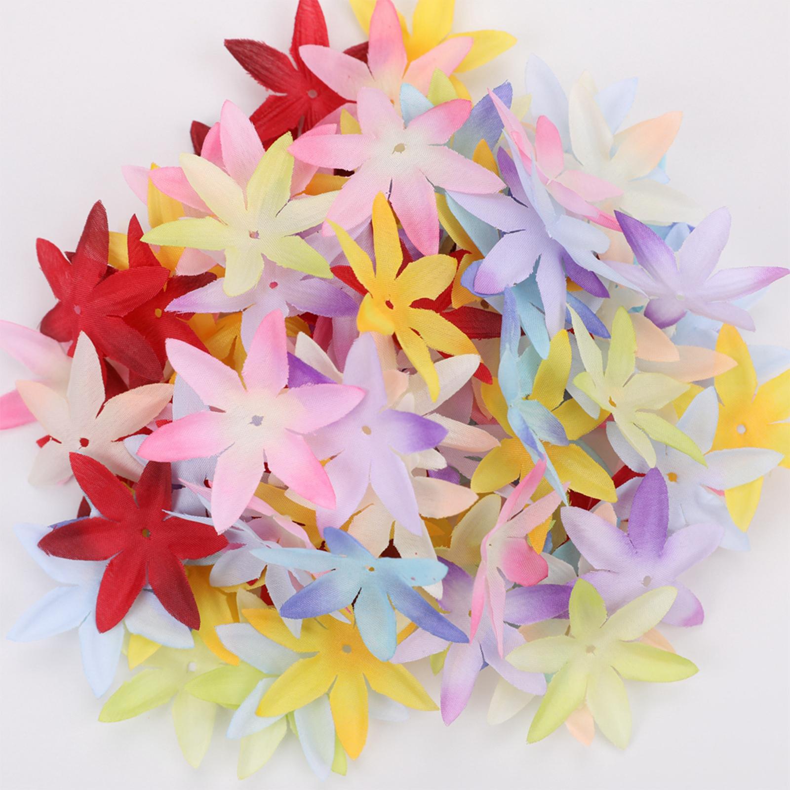 500 Pieces Silk Flower Petals DIY Making Fake Flower Heads for Wedding Dress champagne