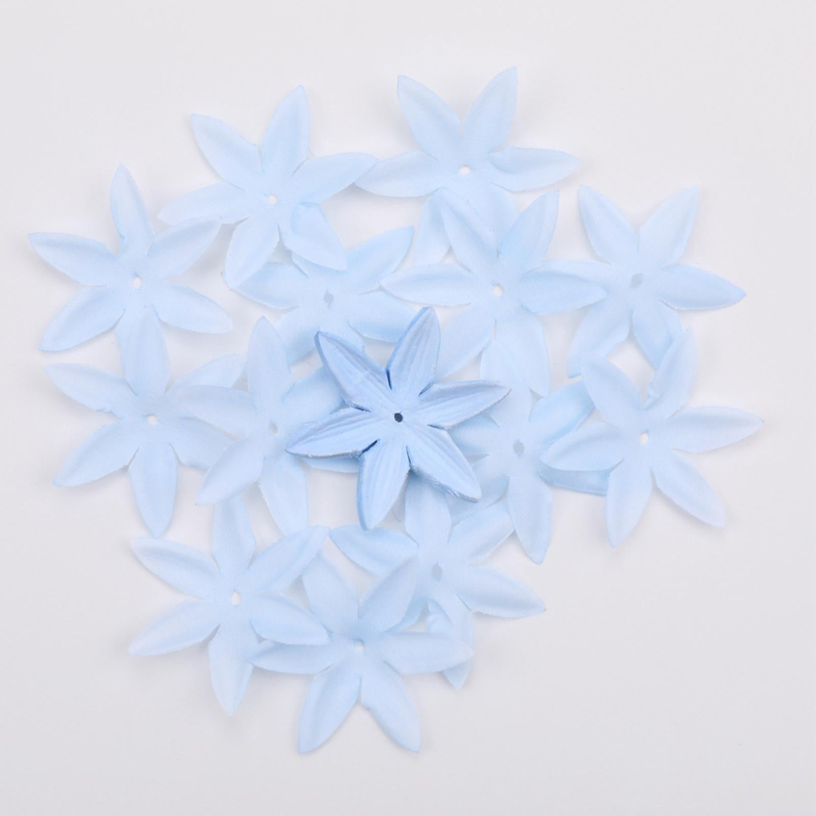 500 Pieces Silk Flower Petals DIY Making Fake Flower Heads for Wedding Dress blue