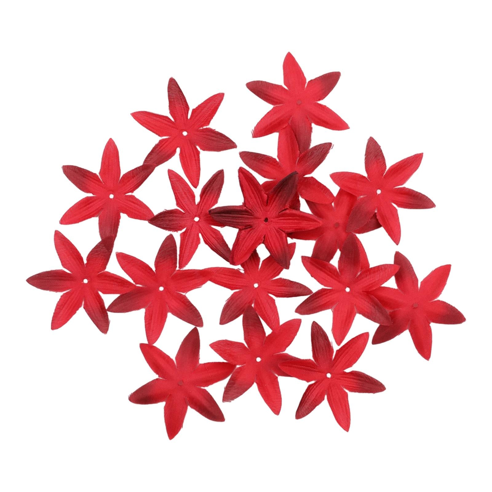 500 Pieces Silk Flower Petals DIY Making Fake Flower Heads for Wedding Dress red