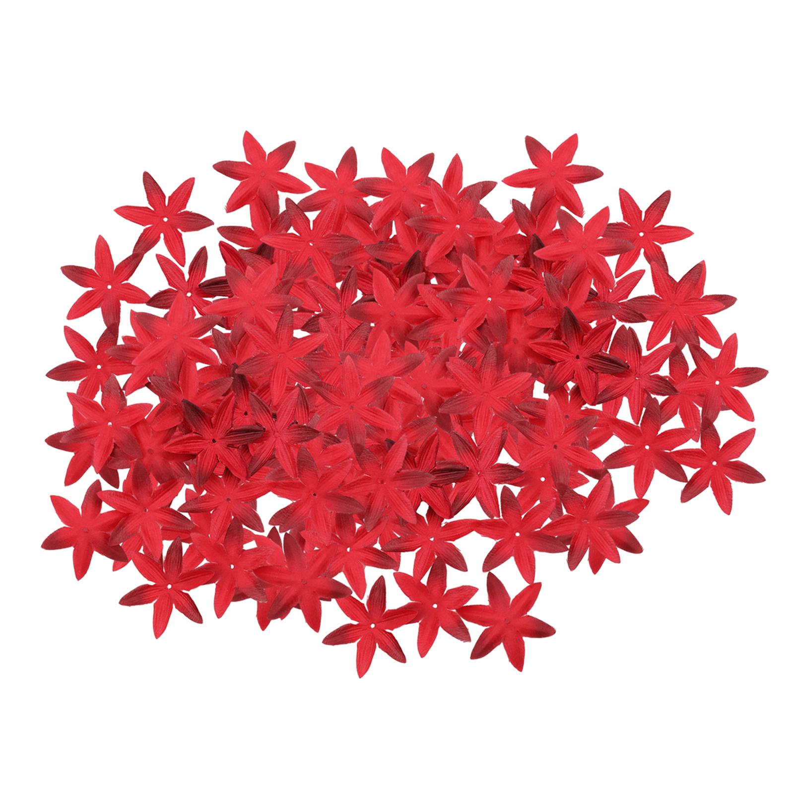 500 Pieces Silk Flower Petals DIY Making Fake Flower Heads for Wedding Dress red
