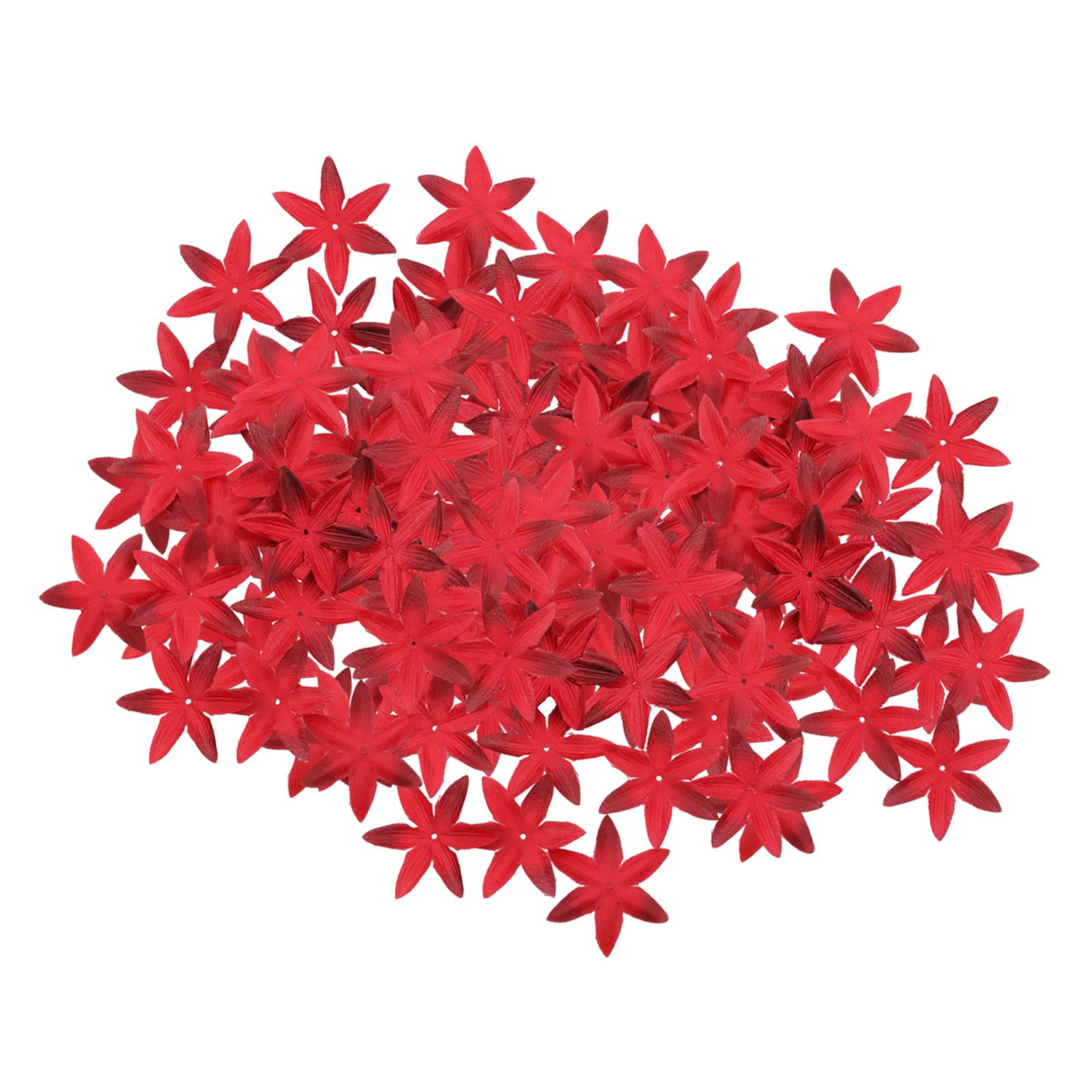 500 Pieces Silk Flower Petals DIY Making Fake Flower Heads for Wedding Dress red
