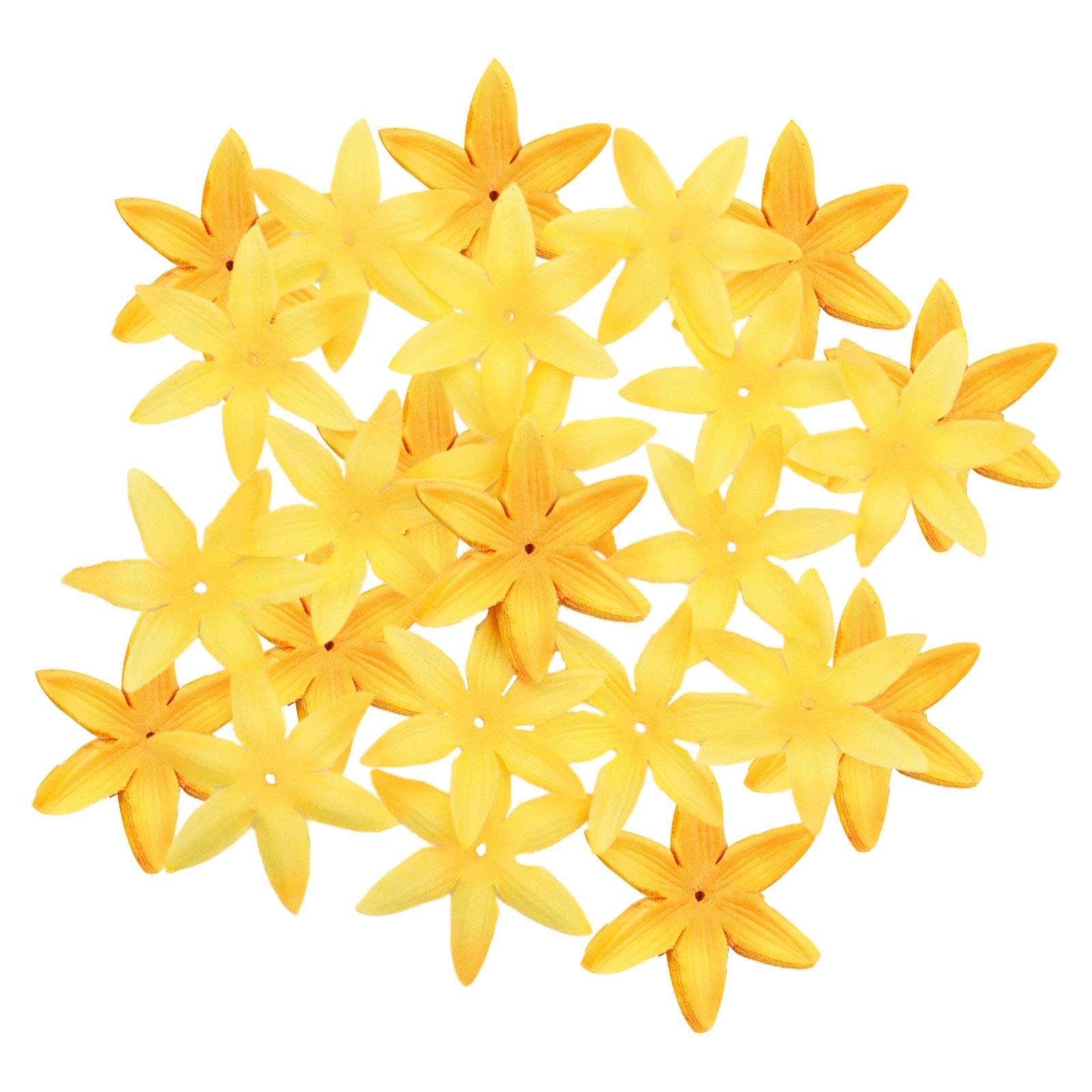 500 Pieces Silk Flower Petals DIY Making Fake Flower Heads for Wedding Dress yellow