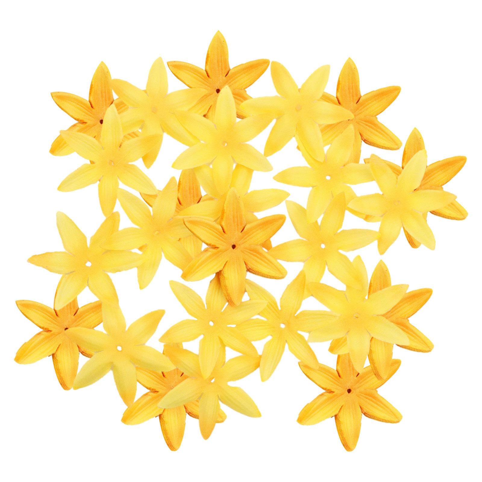 500 Pieces Silk Flower Petals DIY Making Fake Flower Heads for Wedding Dress yellow