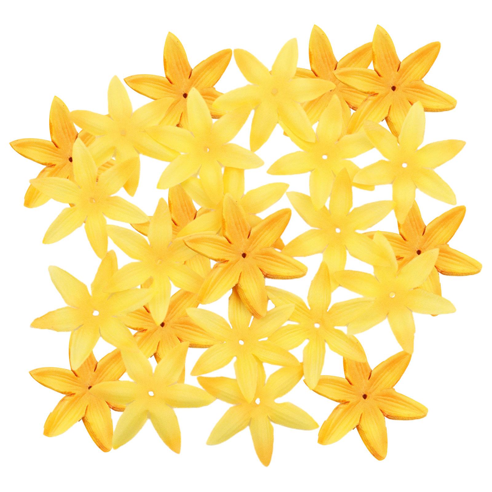 500 Pieces Silk Flower Petals DIY Making Fake Flower Heads for Wedding Dress yellow