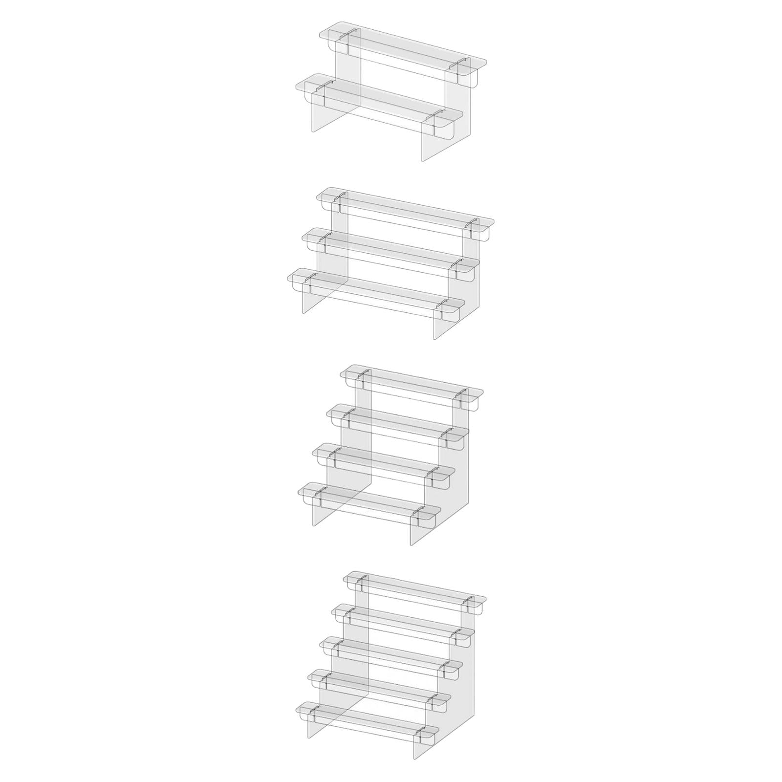 Acrylic Shelf Display Shelves Dessert Cake Stand for Cosmetic Dessert Figure 2 Tier