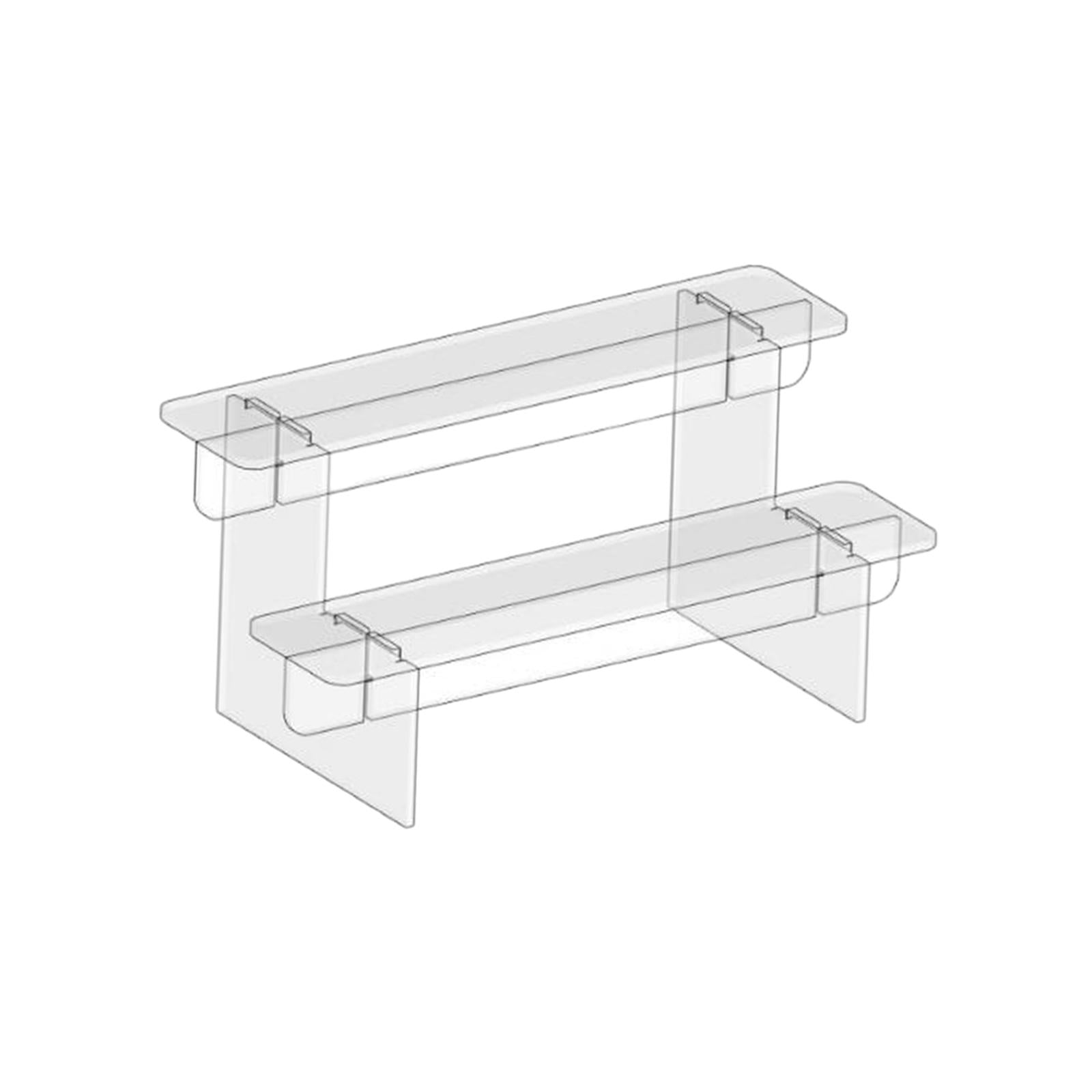Acrylic Shelf Display Shelves Dessert Cake Stand for Cosmetic Dessert Figure 2 Tier