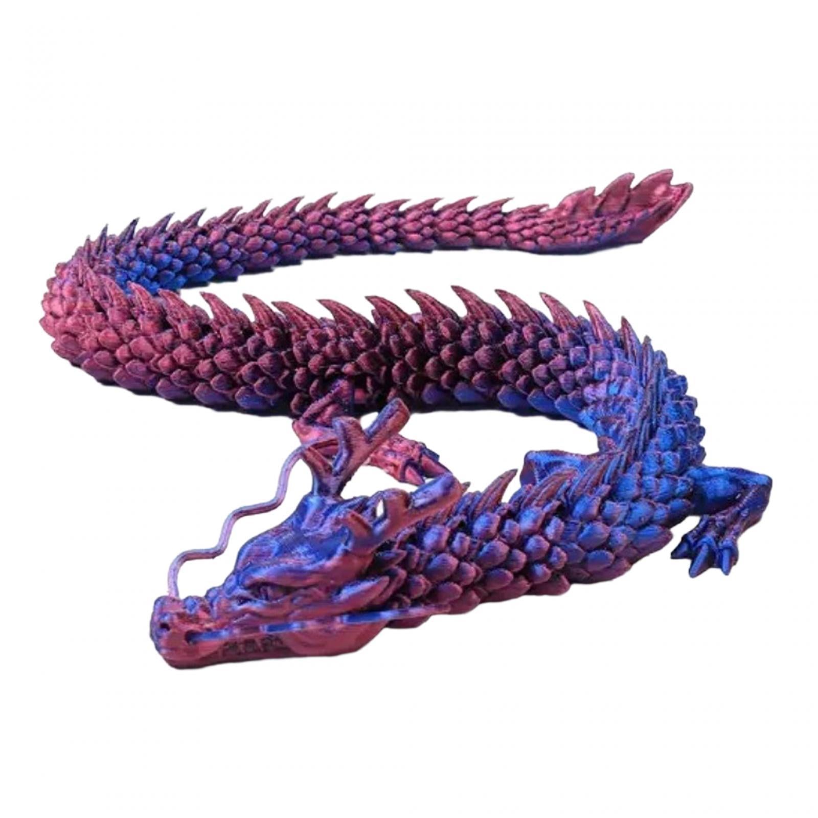 Dragon Figurine Model Movable Poseable Joints for Car Guest Room Living Room 45cm