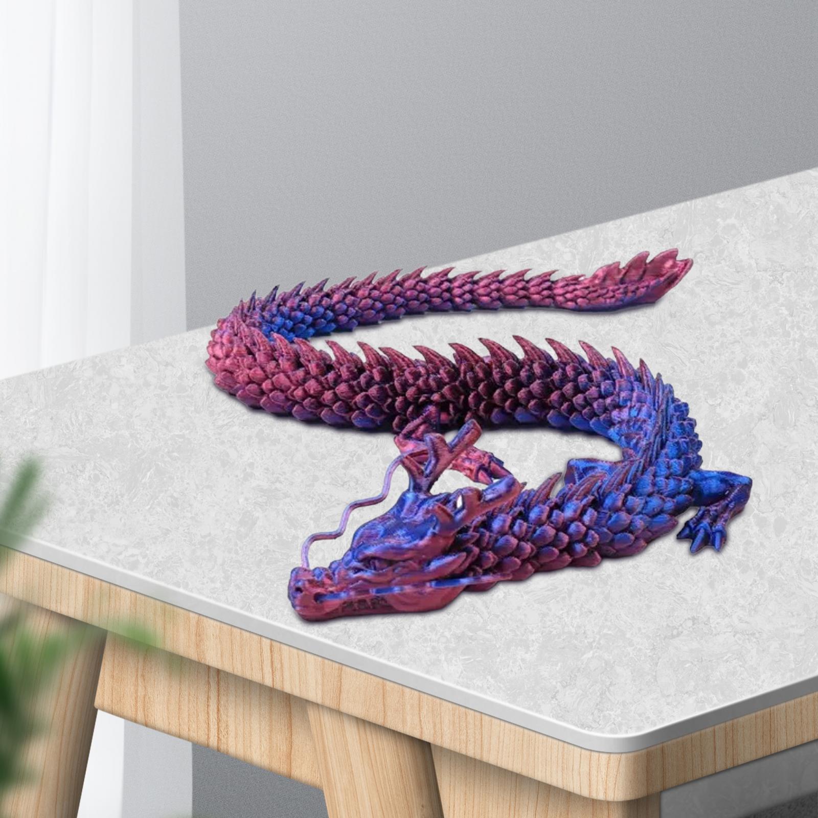 Dragon Figurine Model Movable Poseable Joints for Car Guest Room Living Room 45cm