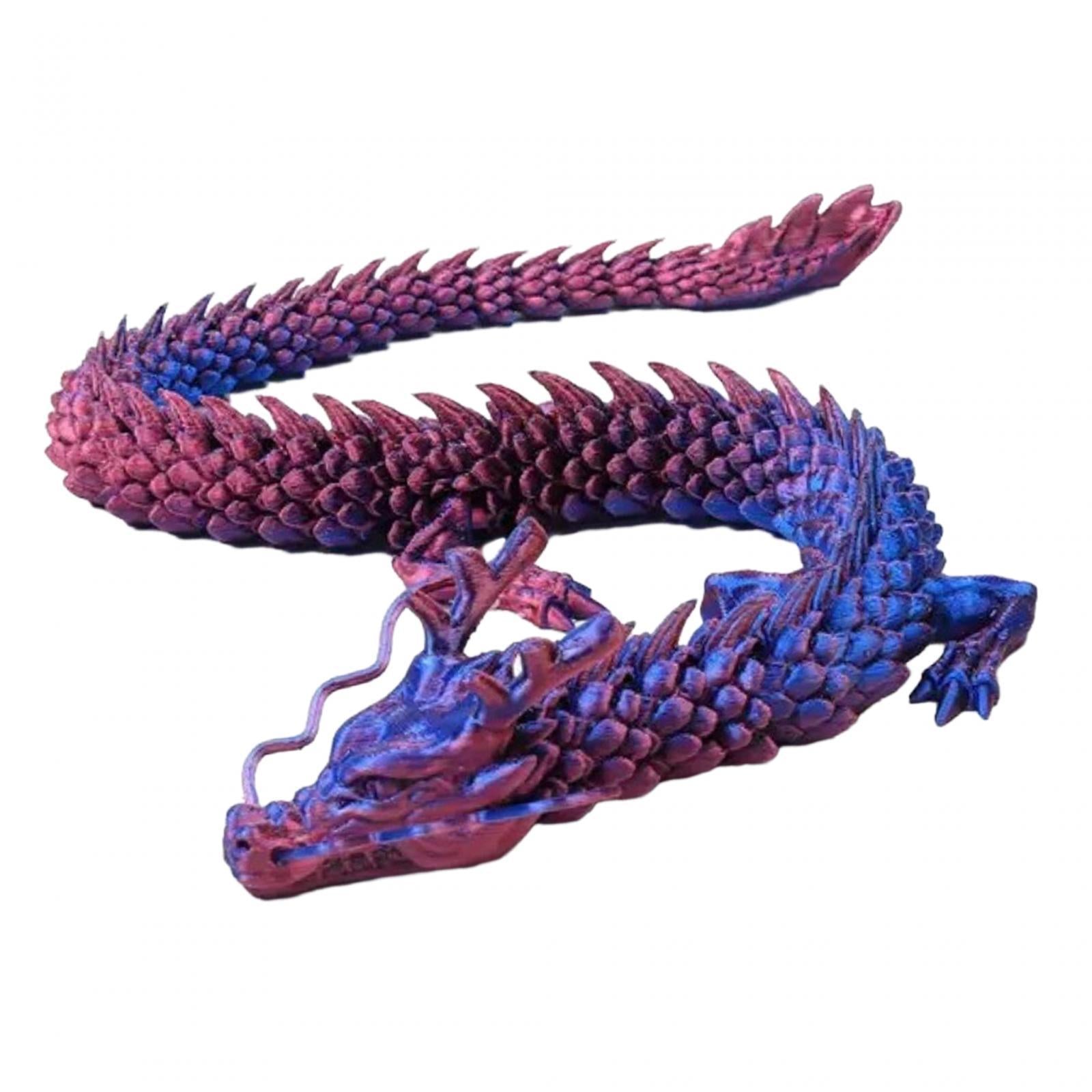Dragon Figurine Model Movable Poseable Joints for Car Guest Room Living Room 60cm