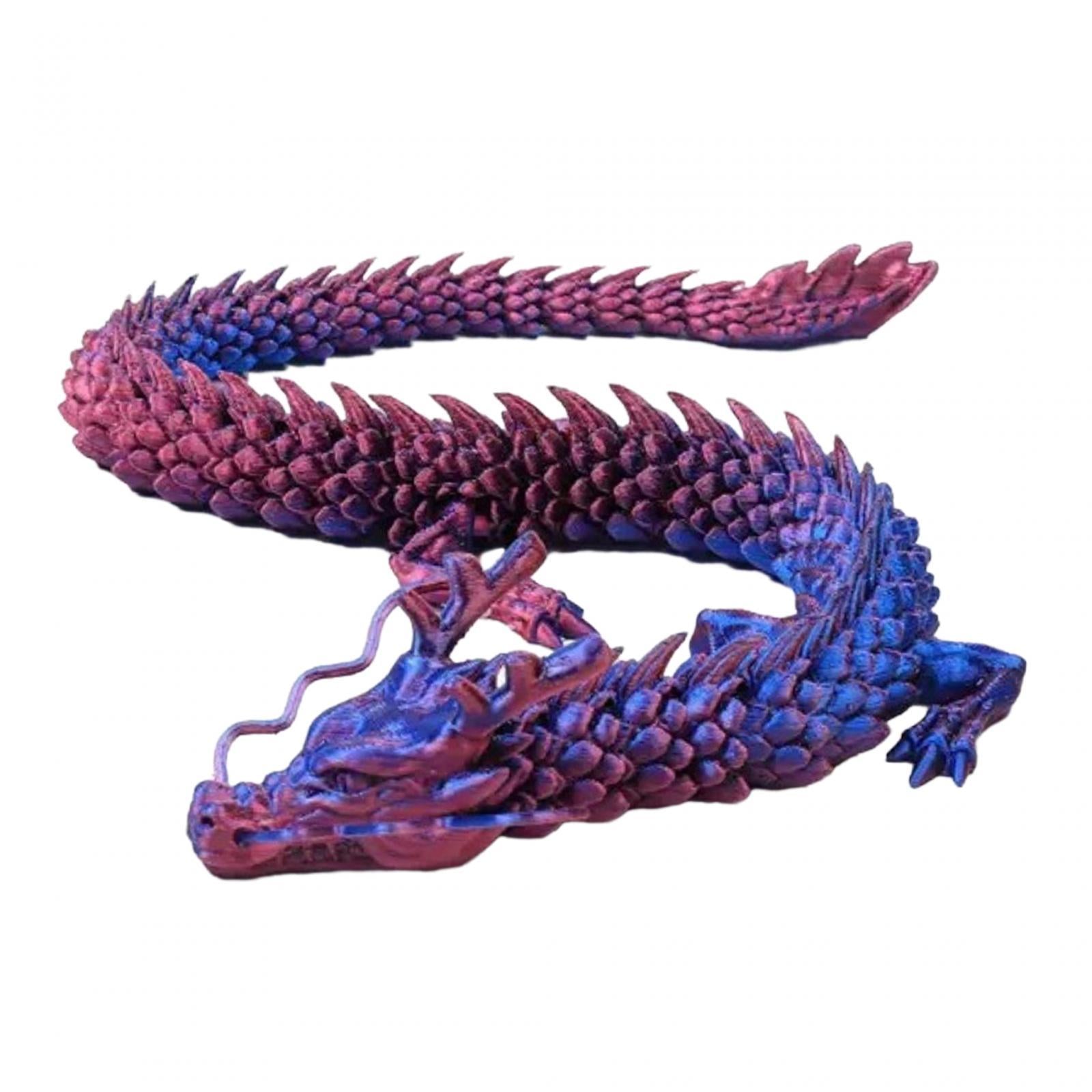 Dragon Figurine Model Movable Poseable Joints for Car Guest Room Living Room 60cm