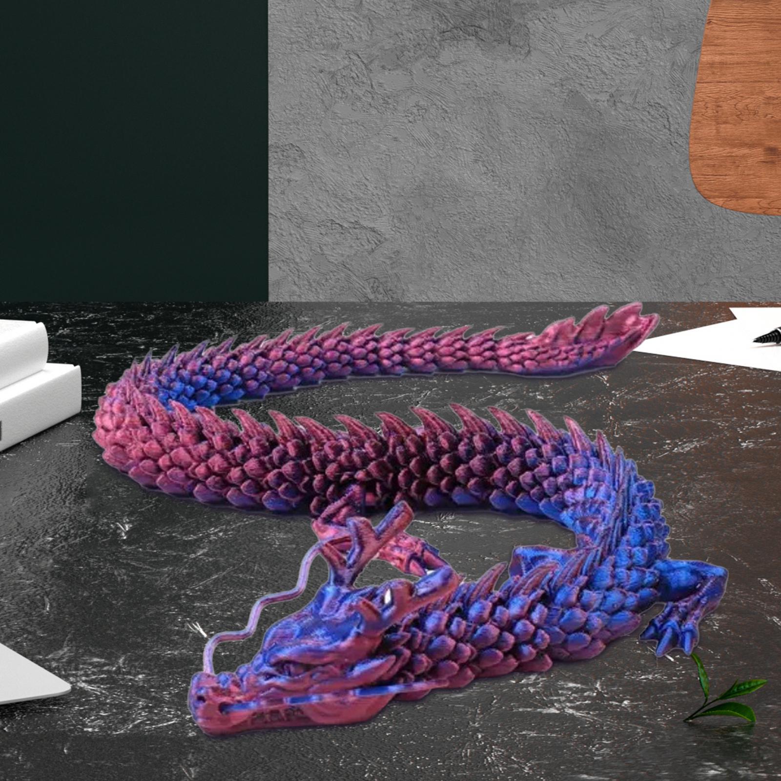 Dragon Figurine Model Movable Poseable Joints for Car Guest Room Living Room 60cm