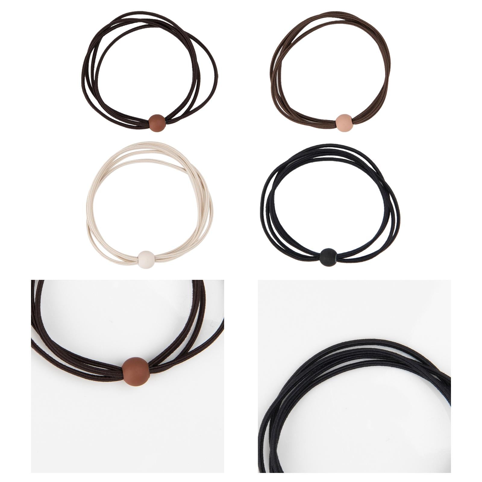 Hair Tie Portable Hair Band for Thin Hair Office Curly Hair Brown