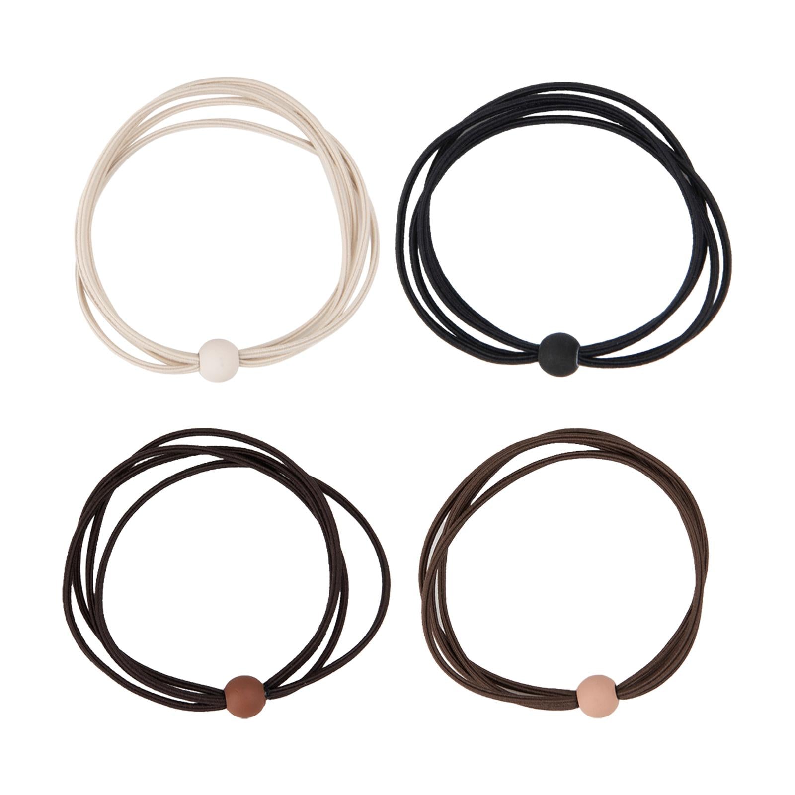 Hair Tie Portable Hair Band for Thin Hair Office Curly Hair Brown