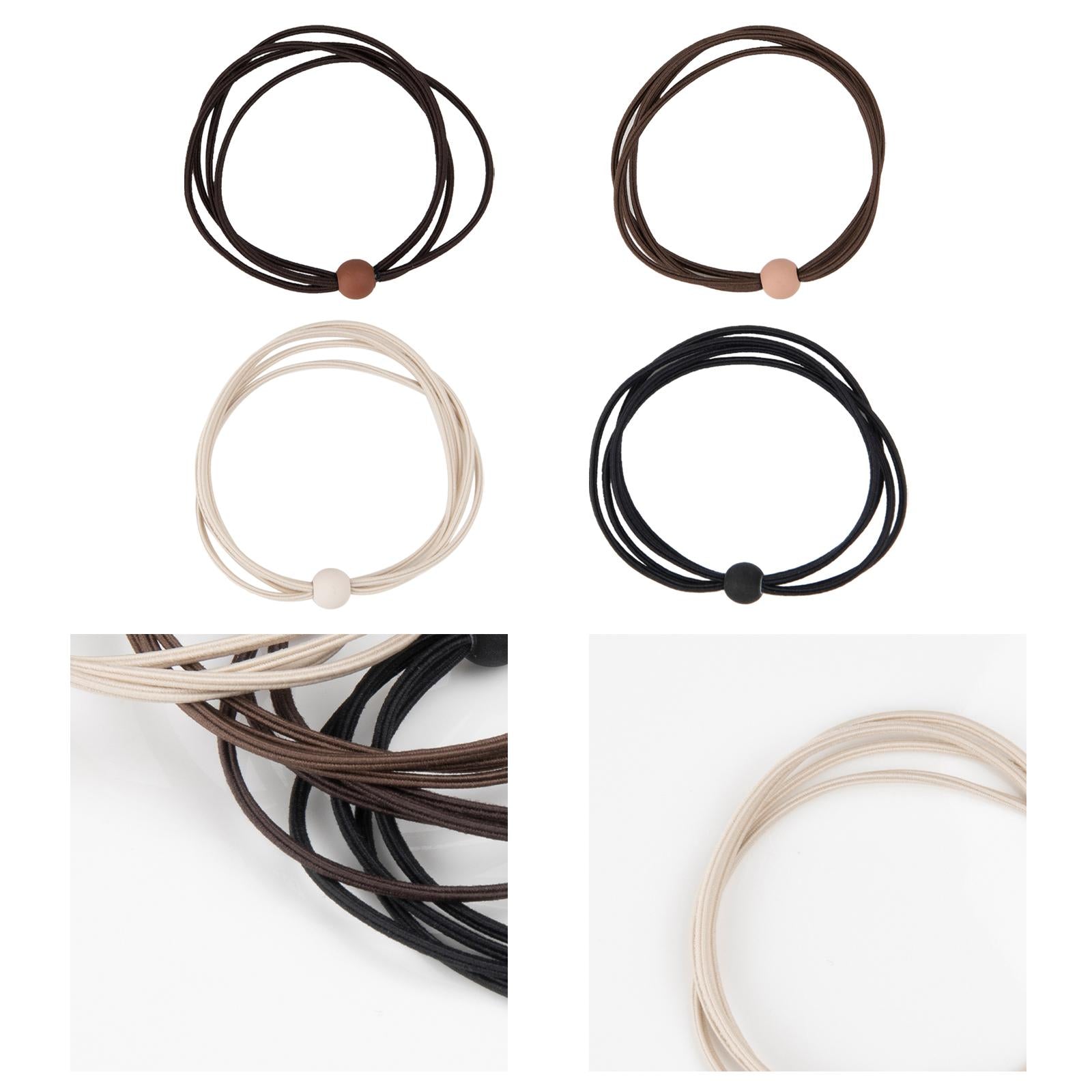 Hair Tie Portable Hair Band for Thin Hair Office Curly Hair Brown