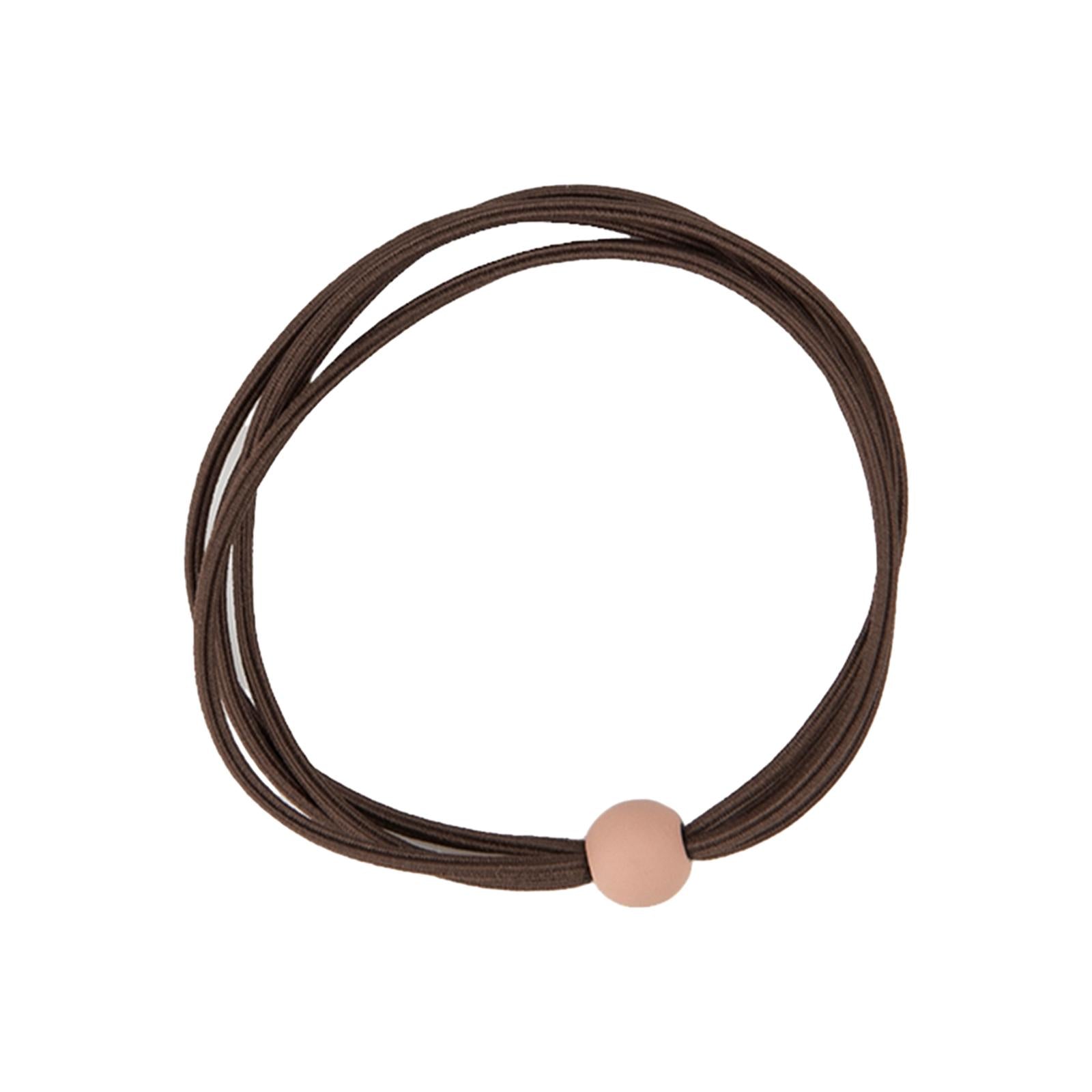 Hair Tie Portable Hair Band for Thin Hair Office Curly Hair Light brown