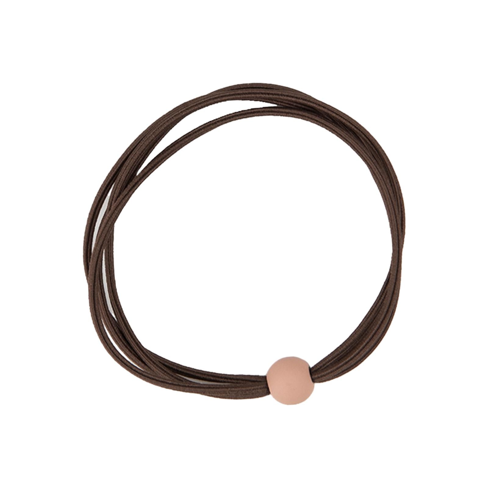 Hair Tie Portable Hair Band for Thin Hair Office Curly Hair Light brown