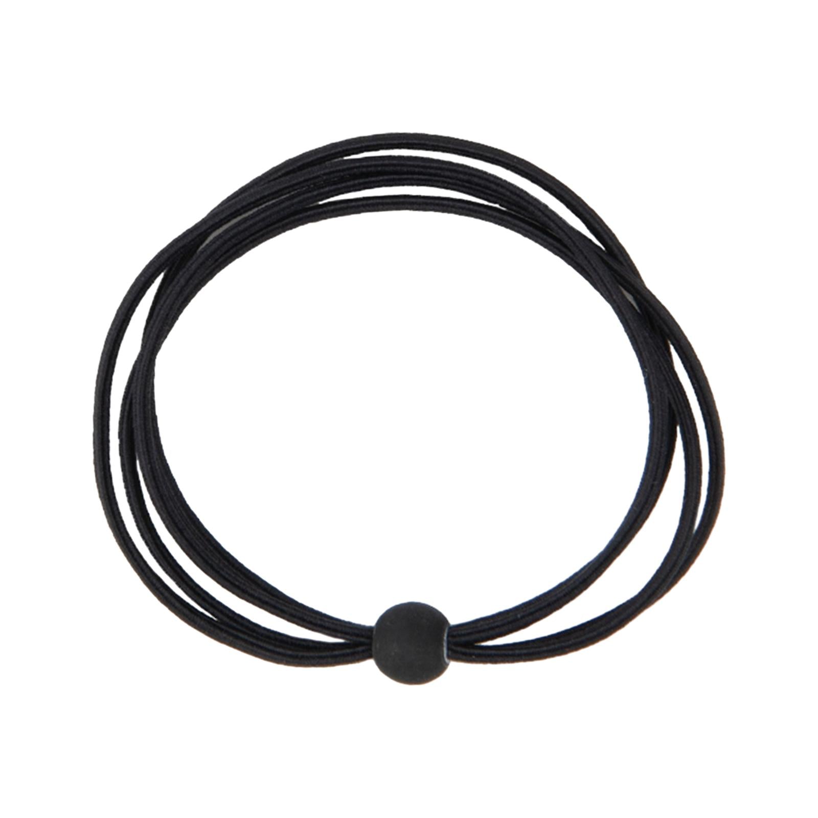 Hair Tie Portable Hair Band for Thin Hair Office Curly Hair Black