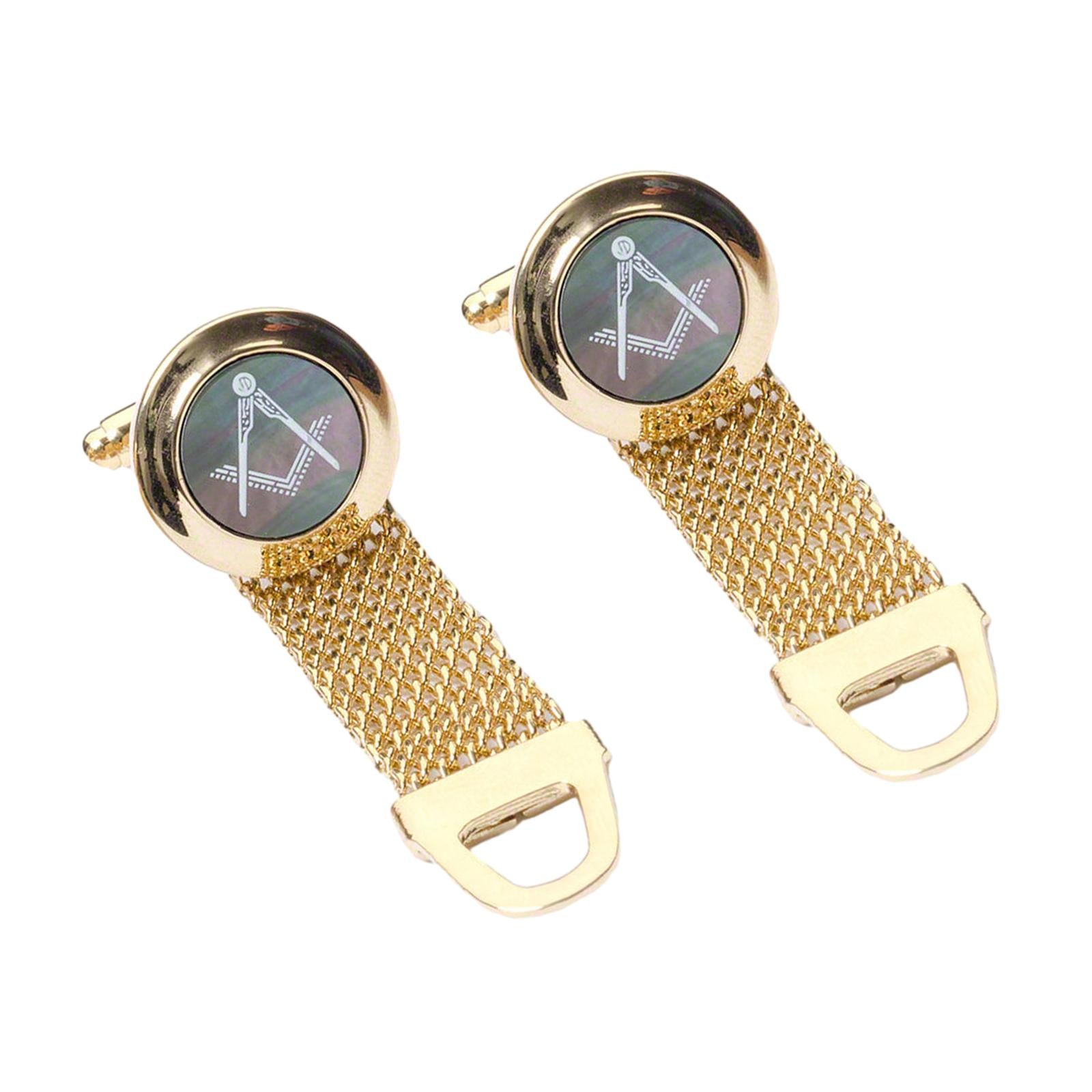 Classic Cufflinks Dad Metal Chain Cufflinks for Business Anniversary Wedding gold