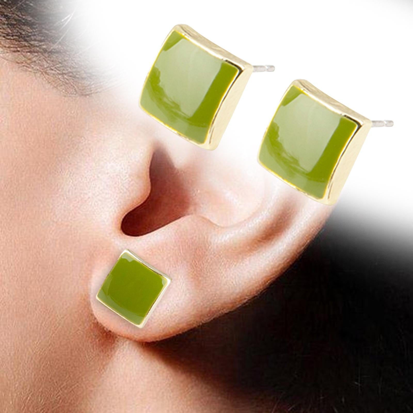 Square Stud Earrings Fine Earrings Jewelry for Graduation Masquerade Parties