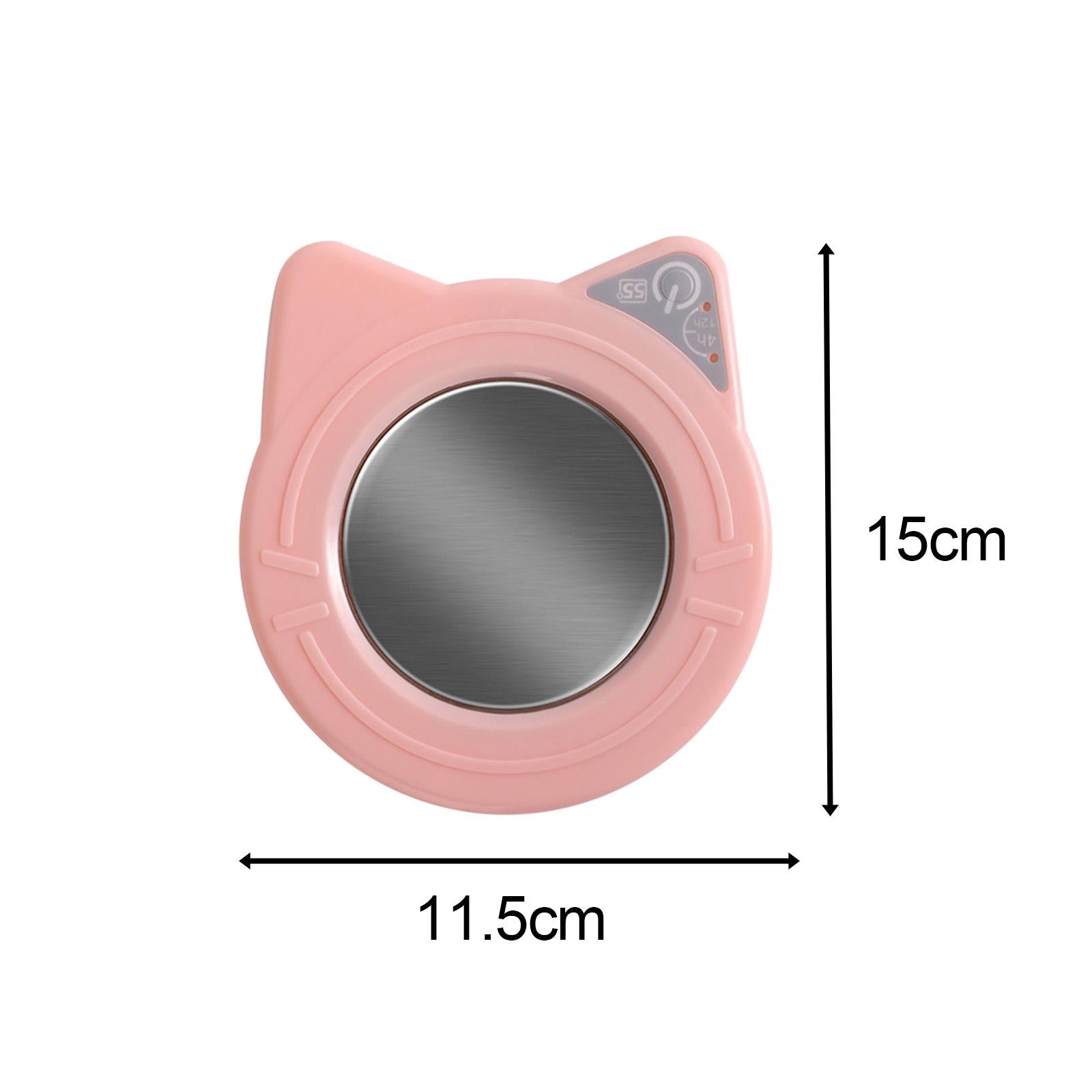 USB Warmer Coaster Button Cup Warmer for Travel Milk Tea Water Hot Chocolate pink
