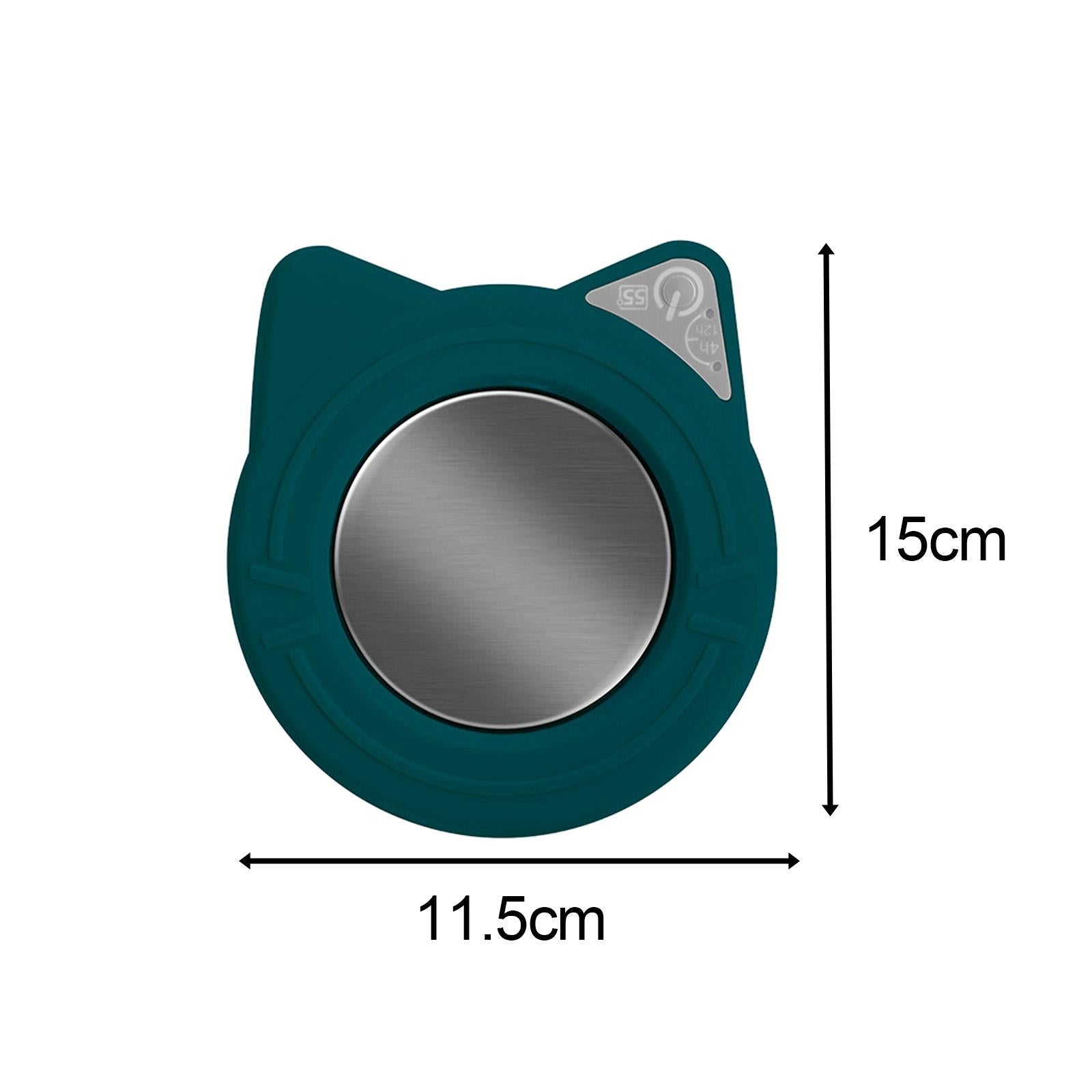 USB Warmer Coaster Button Cup Warmer for Travel Milk Tea Water Hot Chocolate green