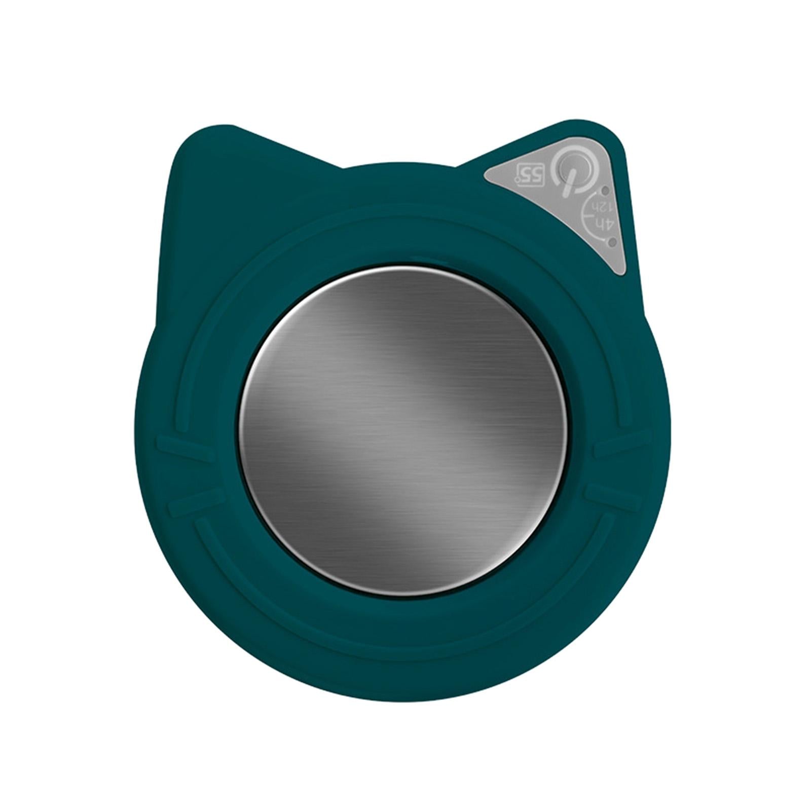 USB Warmer Coaster Button Cup Warmer for Travel Milk Tea Water Hot Chocolate green