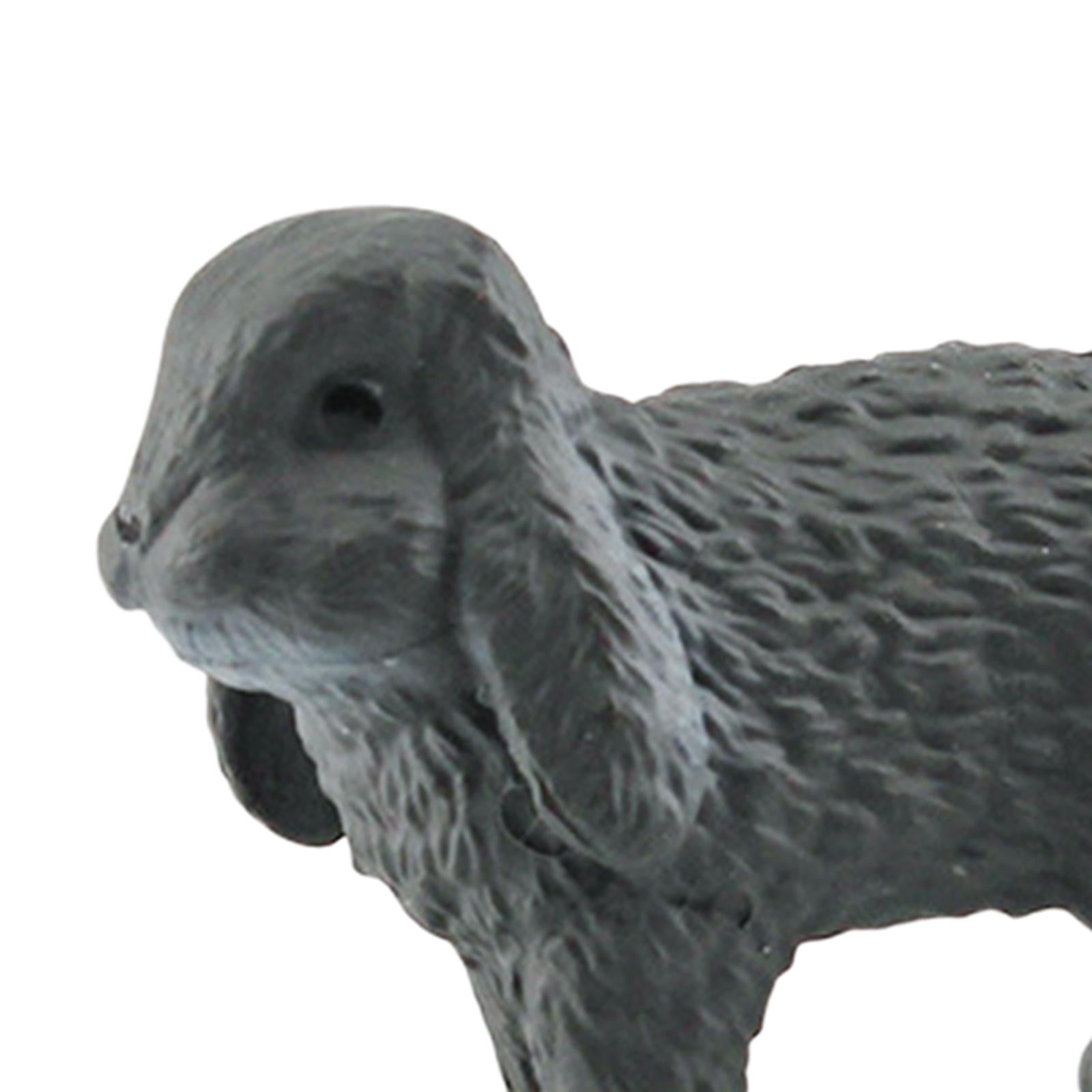 Rabbit Figurines Preschool Rabbit Playset Model for Xmas Present Cake Topper Style E