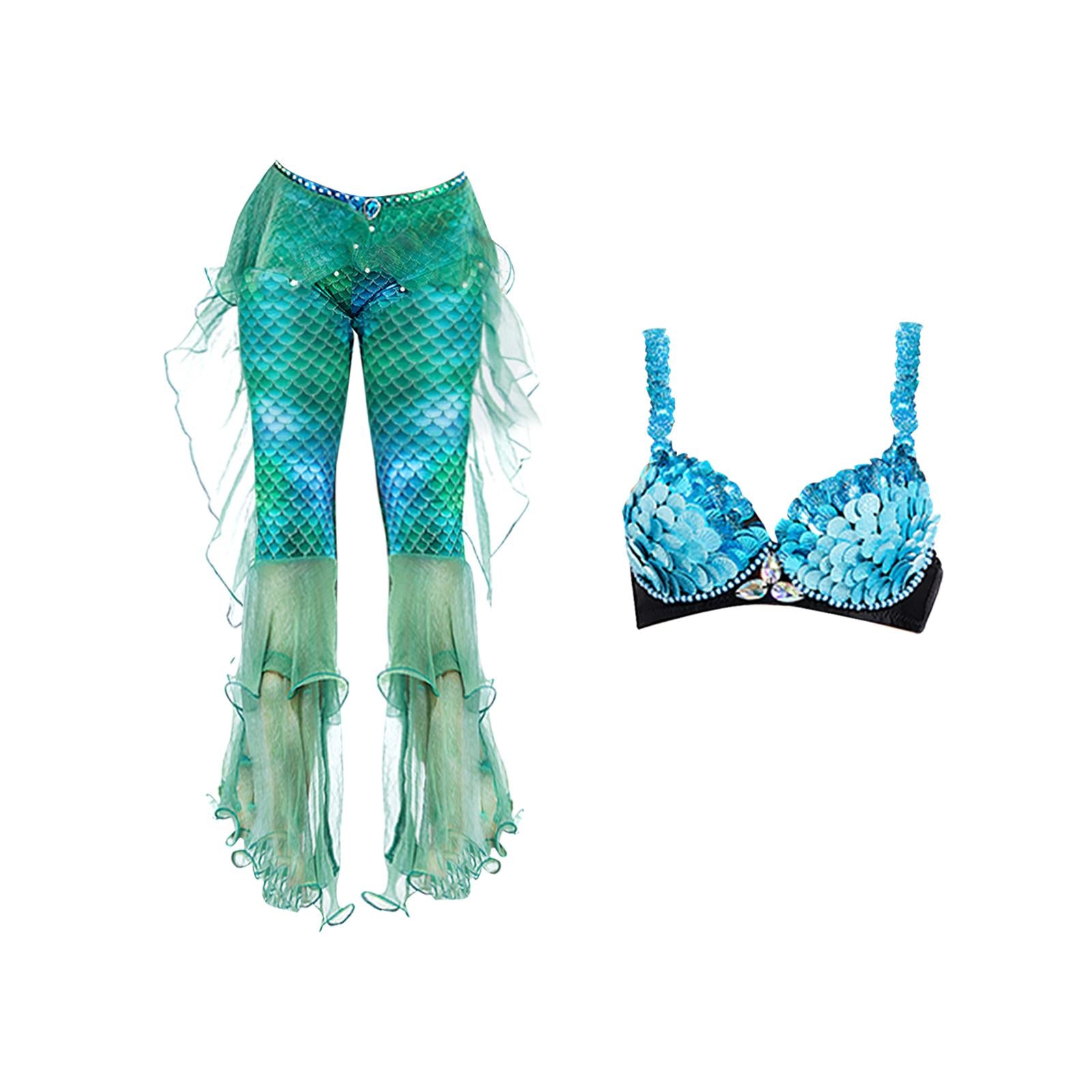 Women's Mermaid Costume Lady Halloween Cosplay Costume Dress up Role Playing M