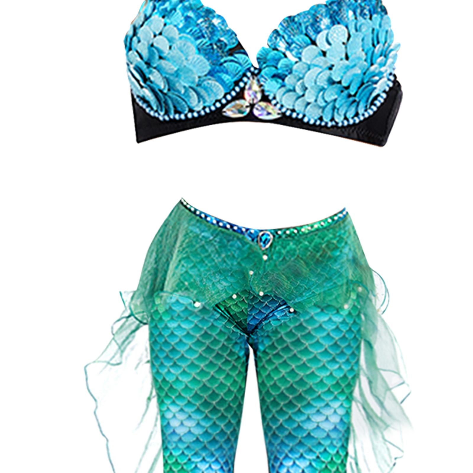 Women's Mermaid Costume Lady Halloween Cosplay Costume Dress up Role Playing L