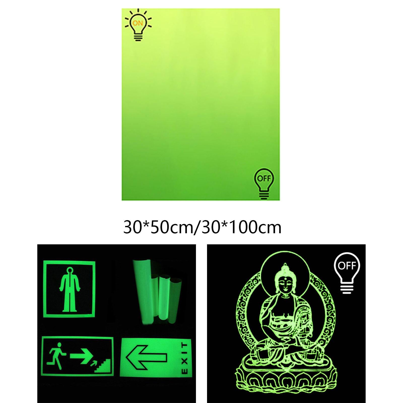 Luminous Sticker Wall Decal Luminous Safety Sticker for Switch Button Stairs 30cmx50cm