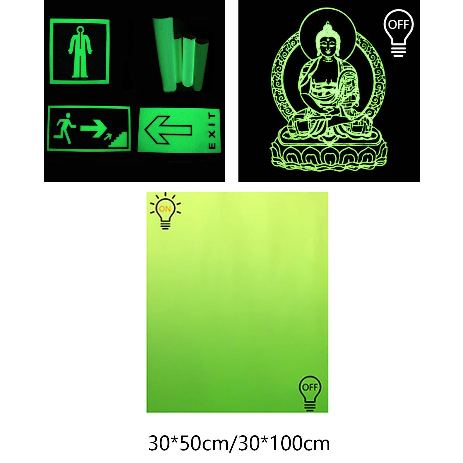 Luminous Sticker Wall Decal Luminous Safety Sticker for Switch Button Stairs 30cmx50cm