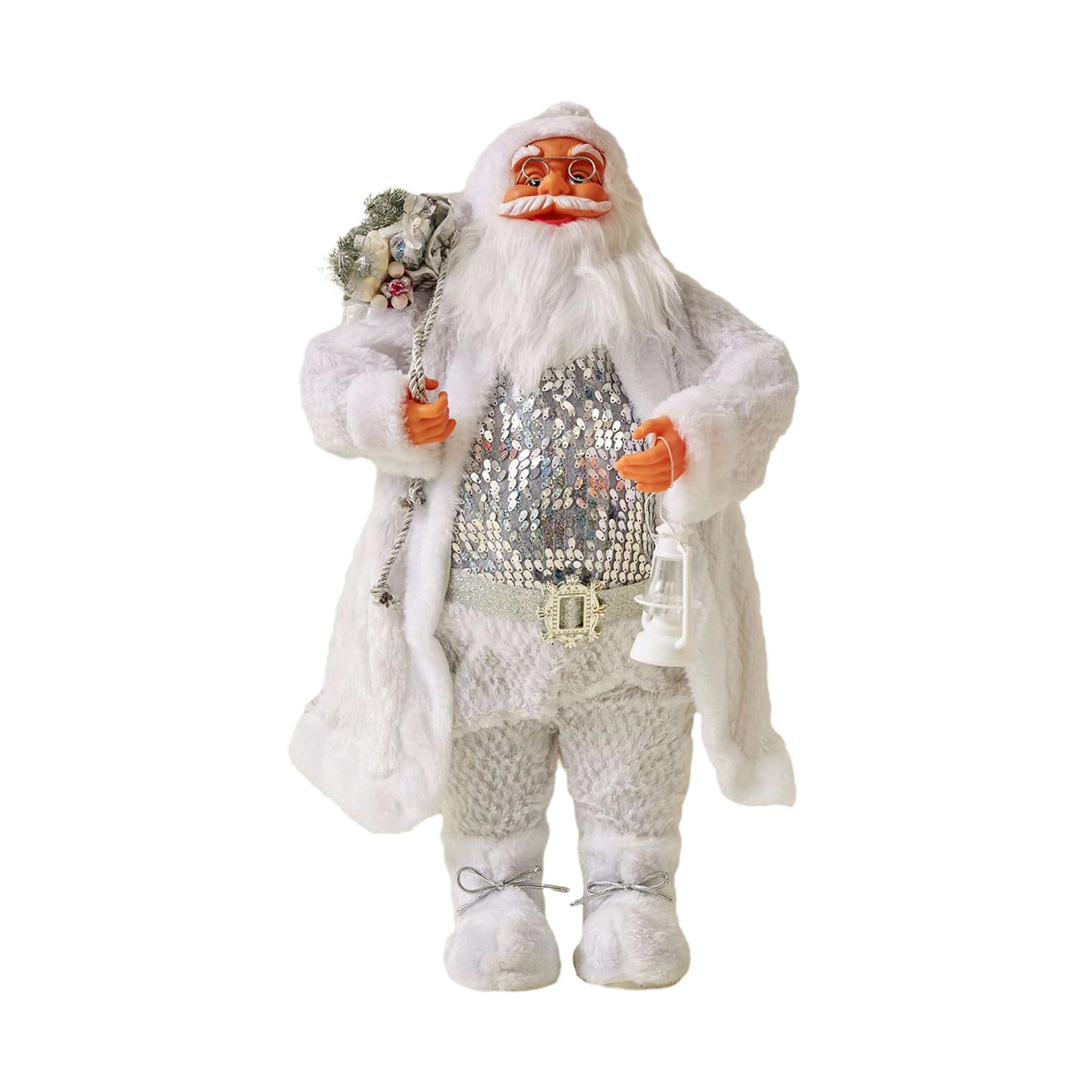 Santa Claus Figure Holiday Centerpiece Santa Claus Doll for Indoor Home Desk