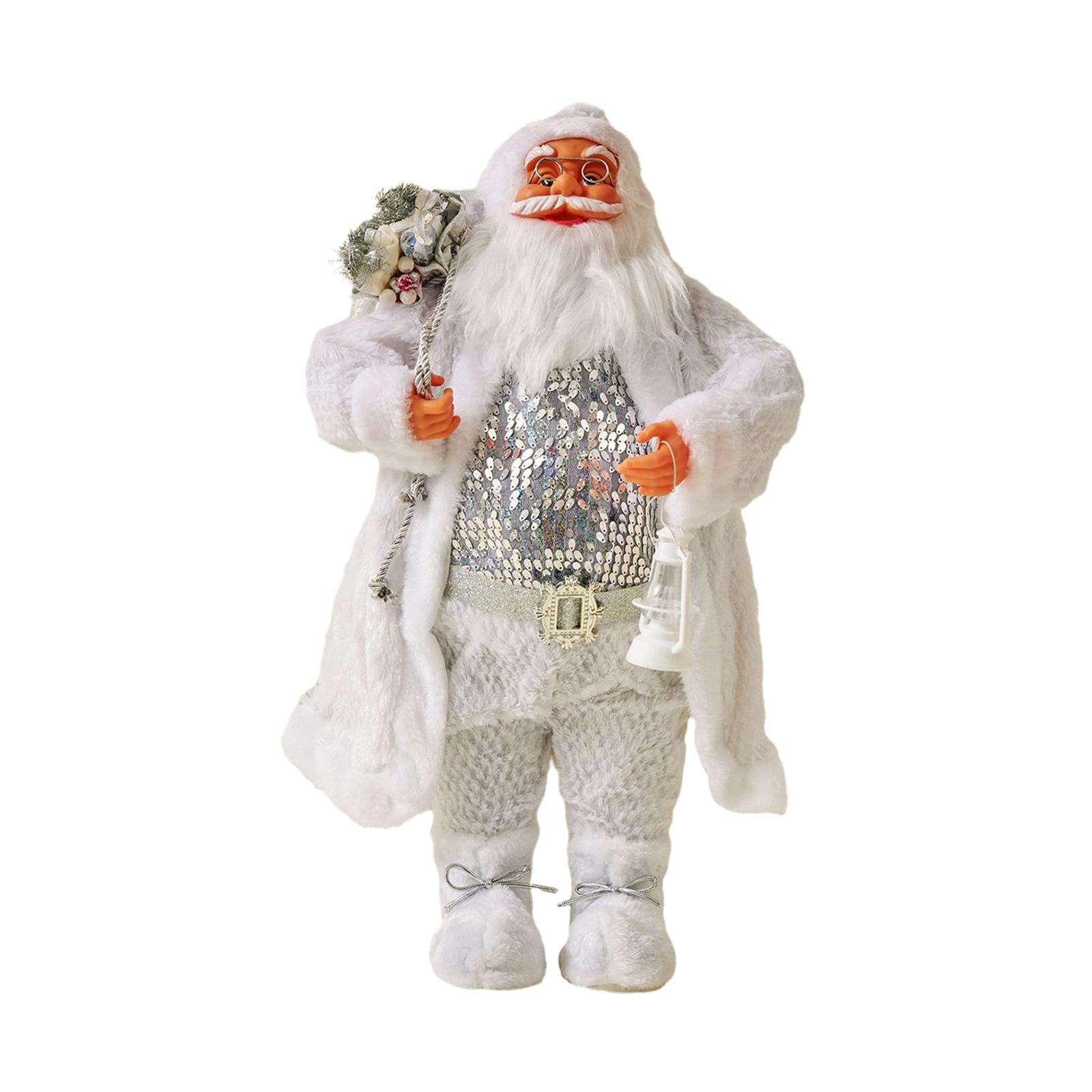 Santa Claus Figure Holiday Centerpiece Santa Claus Doll for Indoor Home Desk
