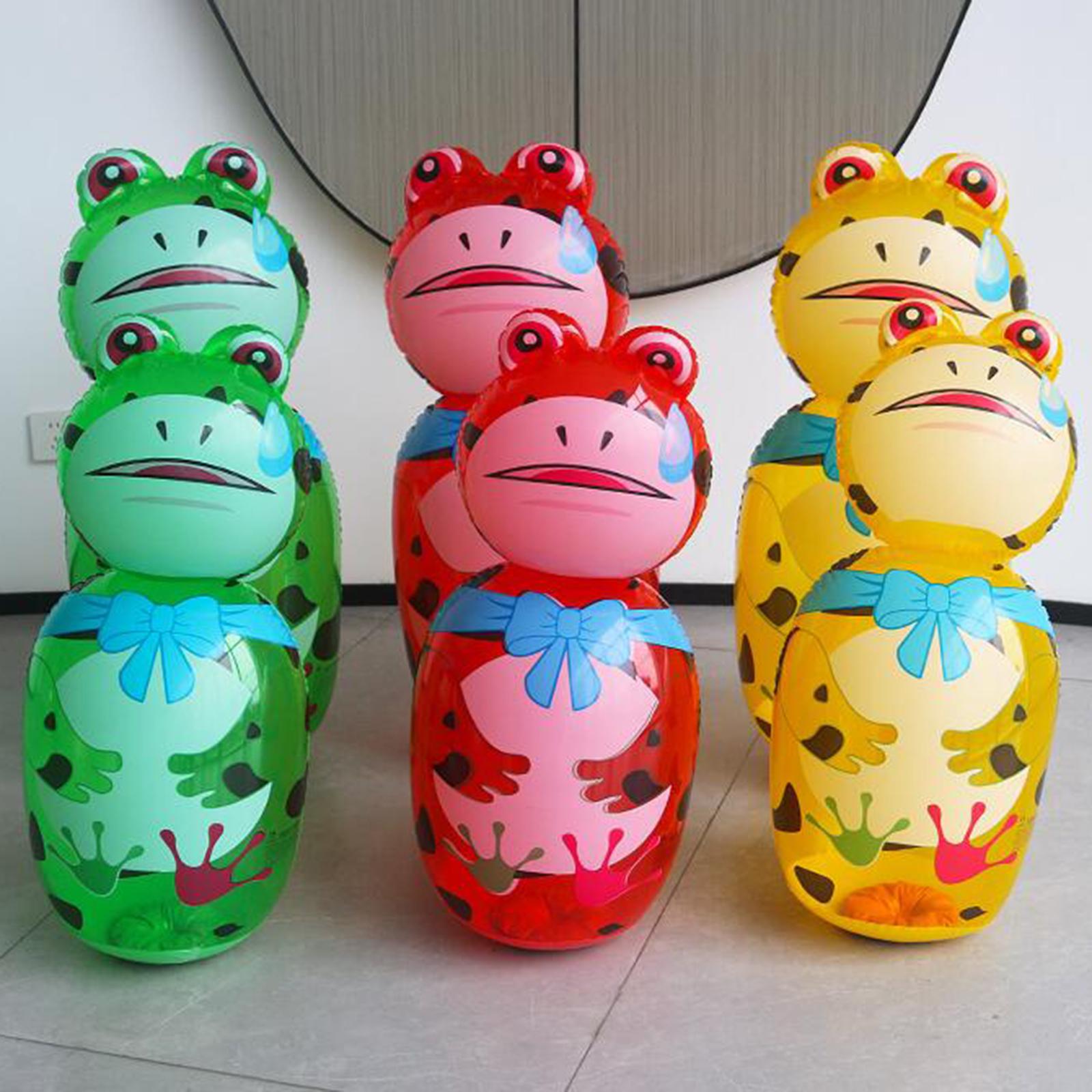 Inflatable Punching Bag for Indoors Outdoors Themed Birthday Party Toddlers Red 100cm