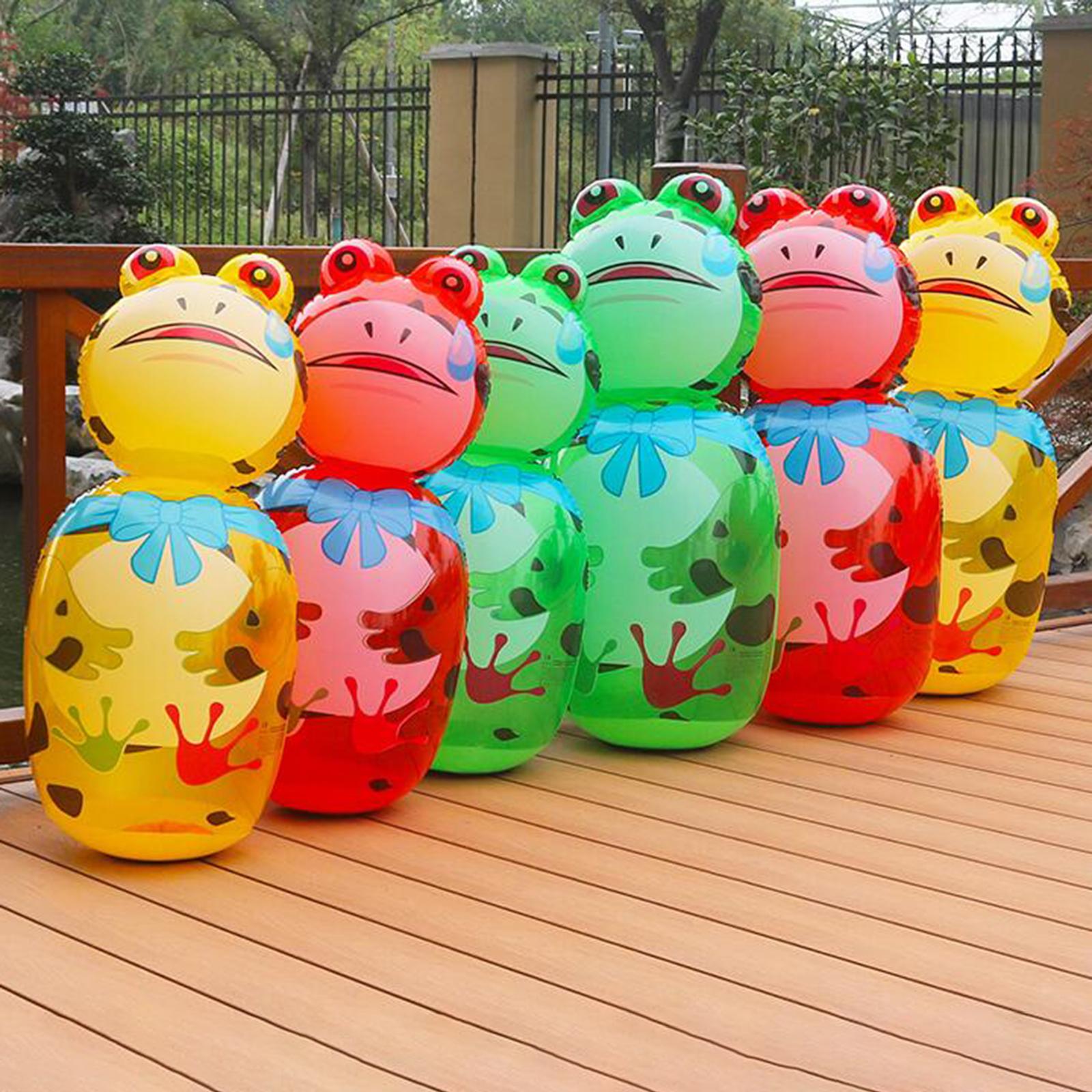 Inflatable Punching Bag for Indoors Outdoors Themed Birthday Party Toddlers Red 100cm