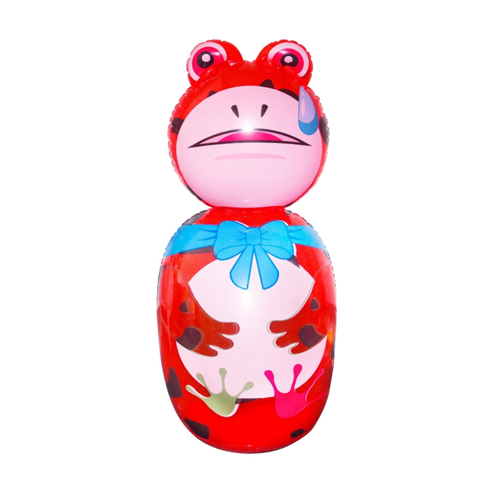 Inflatable Punching Bag for Indoors Outdoors Themed Birthday Party Toddlers Red 100cm