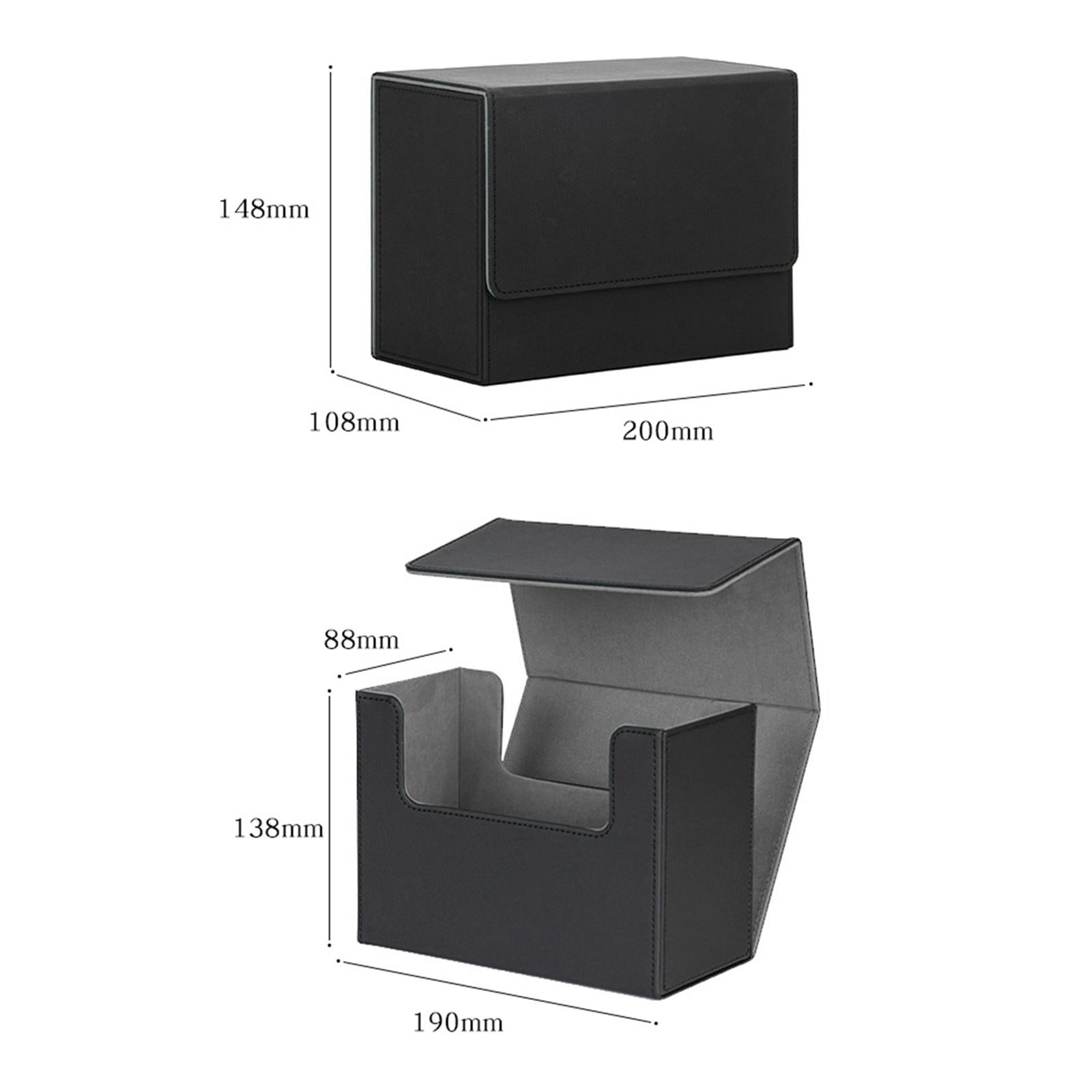 Trading Card Deck Box Hobbies Gathering Card Toy Container Card Case Inner black