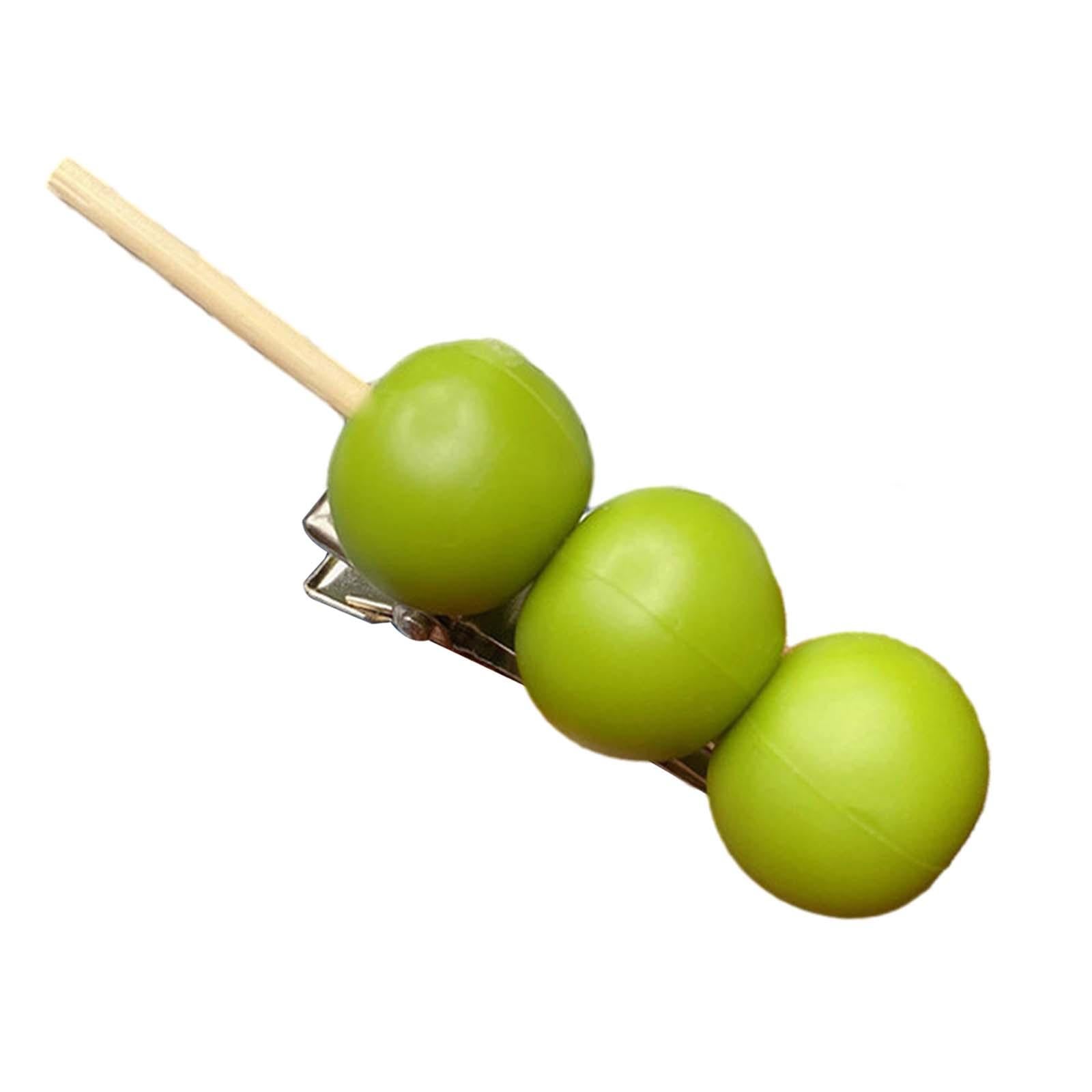 Simulation Food Hair Accessories Meatball Hair Clip for Hair Ornaments Women green