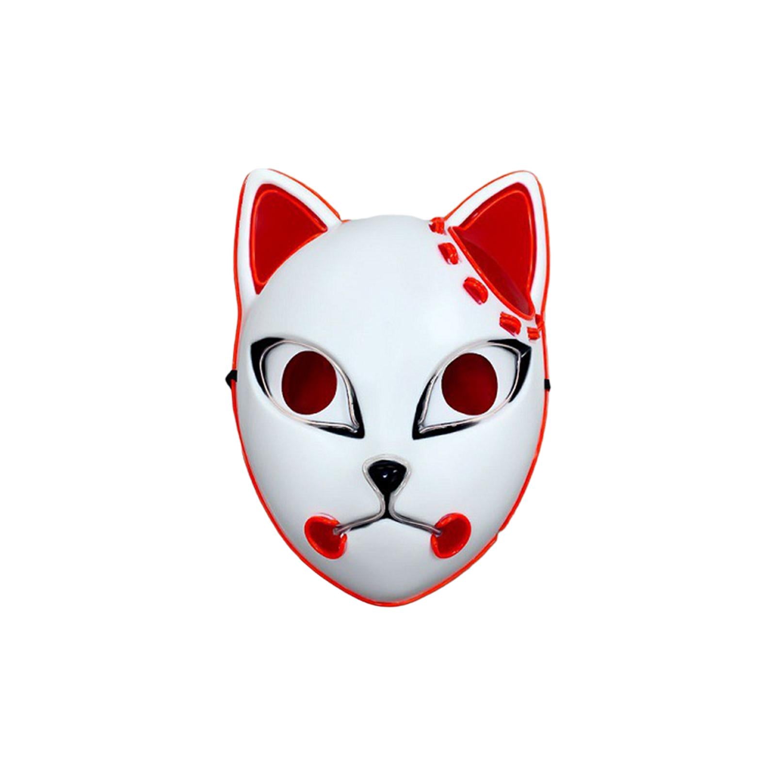 LED Cosplay Mask Glow Cosplay Props for Club Roles Play Halloween red and blue