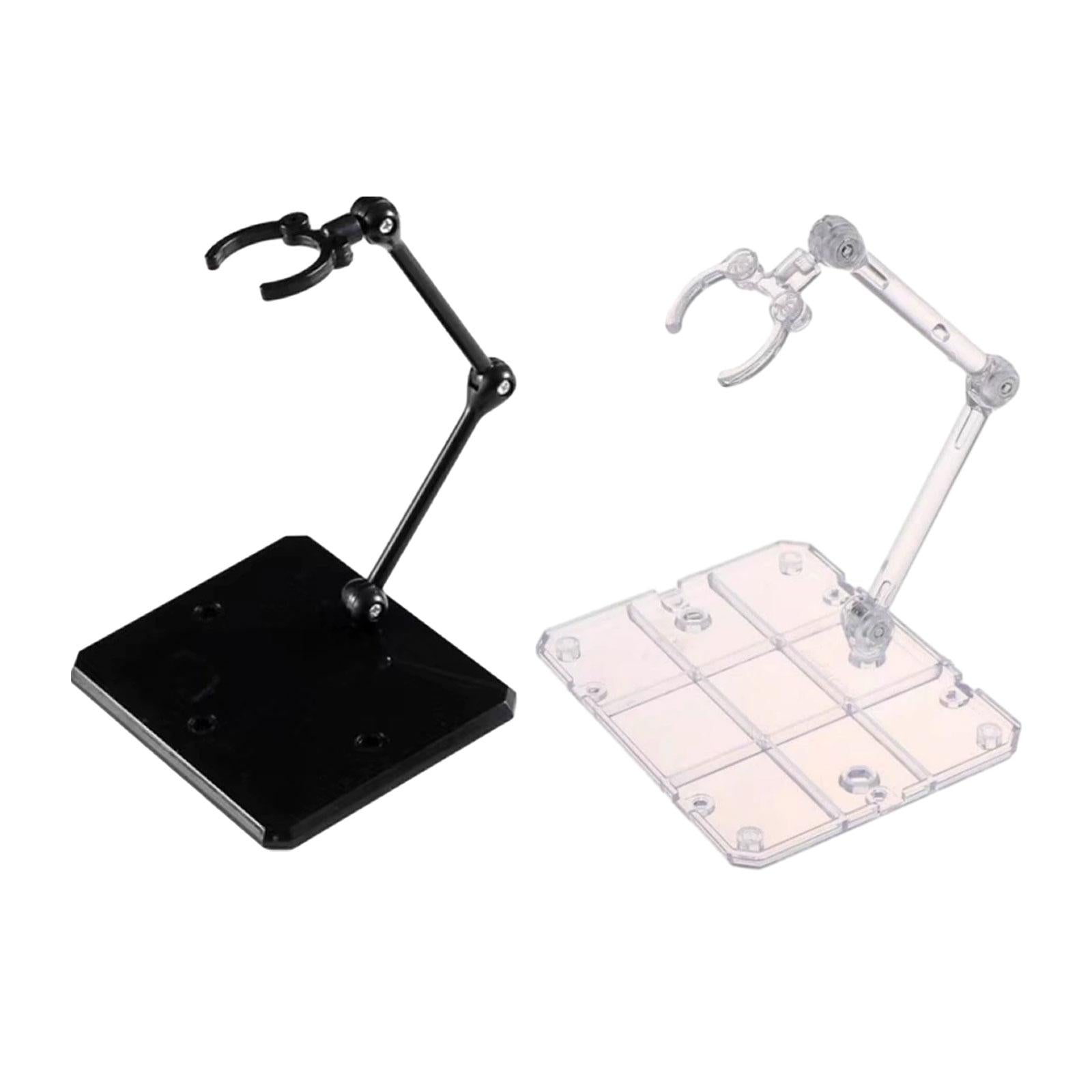 2xAction Figure Display Base Support Rack Flexible Sturdy Animation Doll Stand White