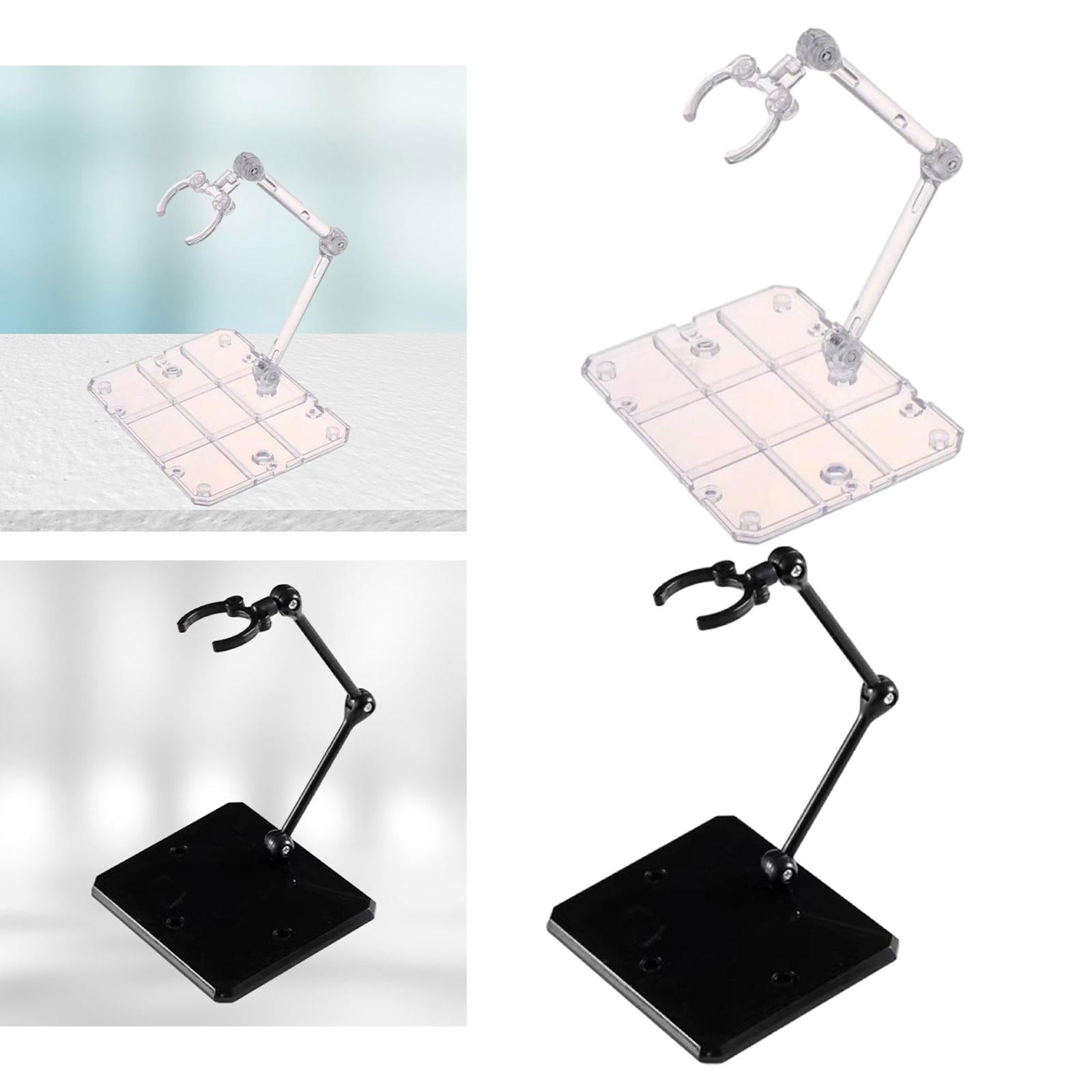 2xAction Figure Display Base Support Rack Flexible Sturdy Animation Doll Stand White