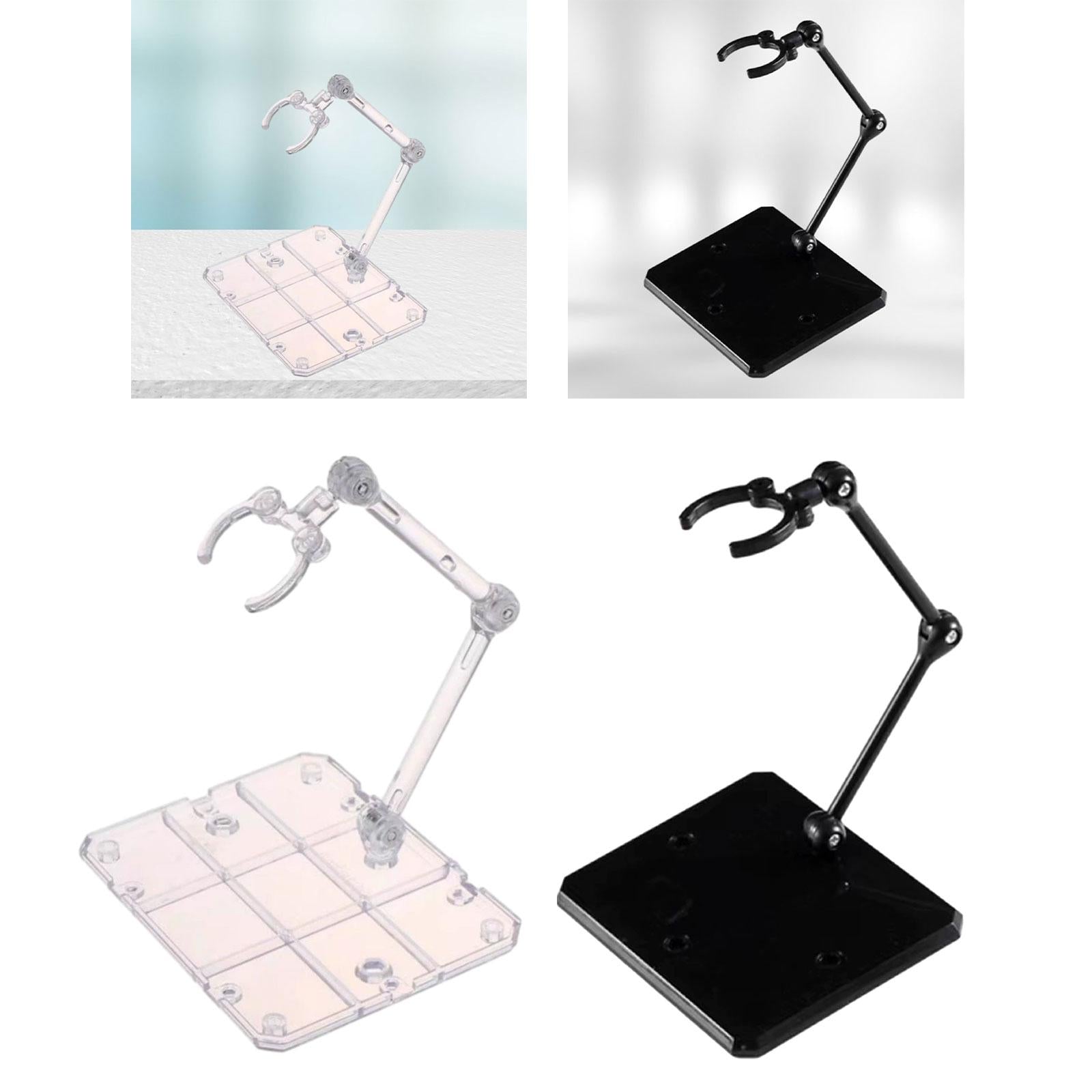 2xAction Figure Display Base Support Rack Flexible Sturdy Animation Doll Stand White