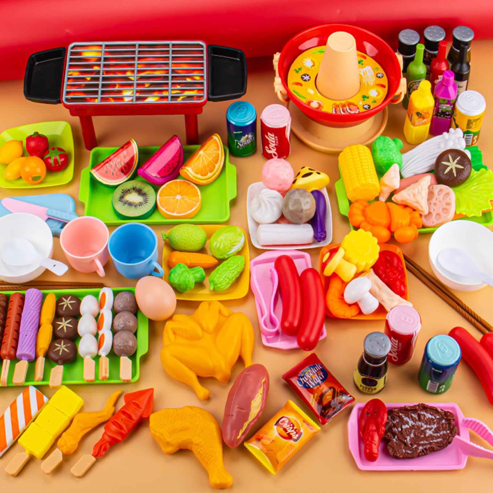 Pretend Barbecue Grill Playset Toy Simulation for Kids Birthday Gift Toddlers 35pcs